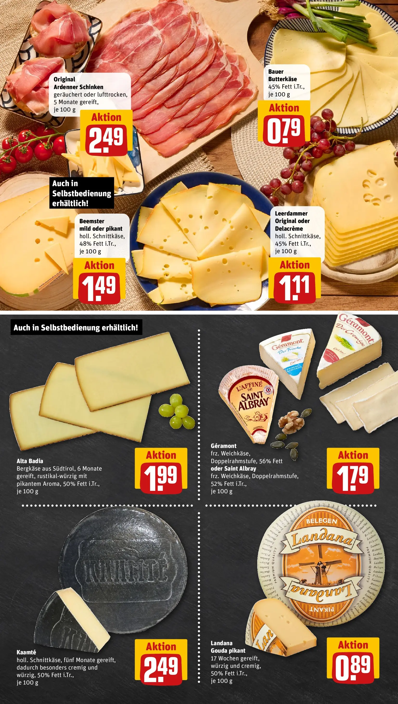 REWE Prospekt ab 27.07.2026 zum Blättern » Angebote | Seite: 9 | Produkte: Geramont, Gouda, Leerdammer, Schinken