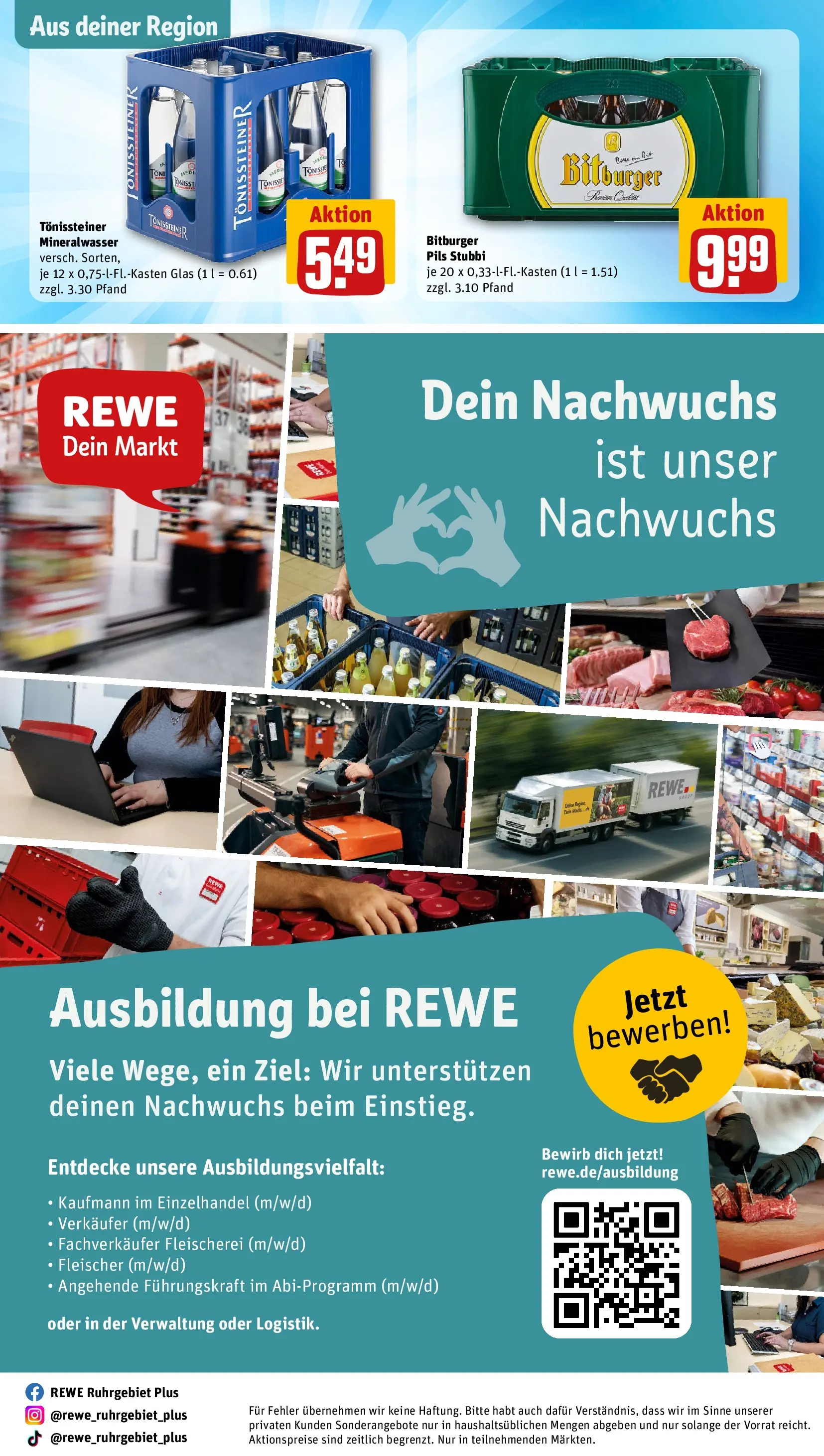 REWE Prospekt ab 27.07.2026 zum Blättern » Angebote | Seite: 32 | Produkte: Bitburger, Pils, Mineralwasser