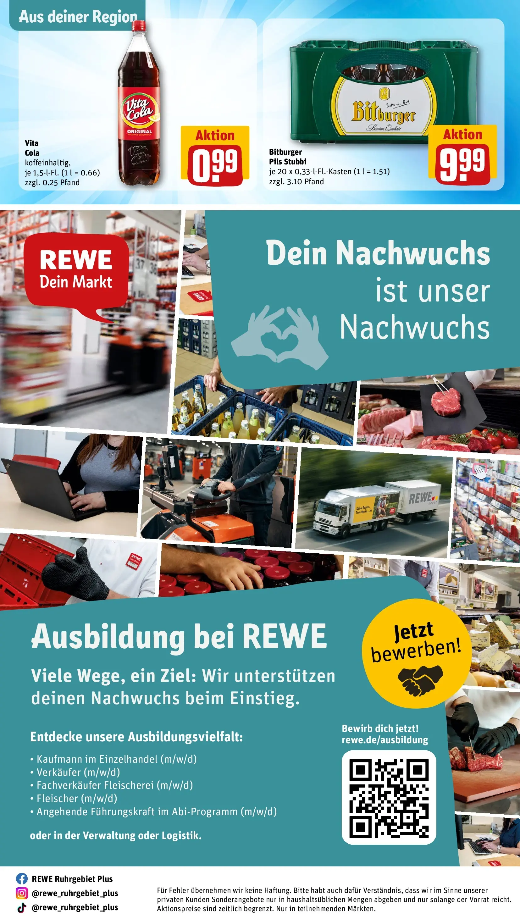REWE Prospekt ab 27.07.2026 zum Blättern » Angebote | Seite: 32 | Produkte: Bitburger, Cola, Pils, Vita cola