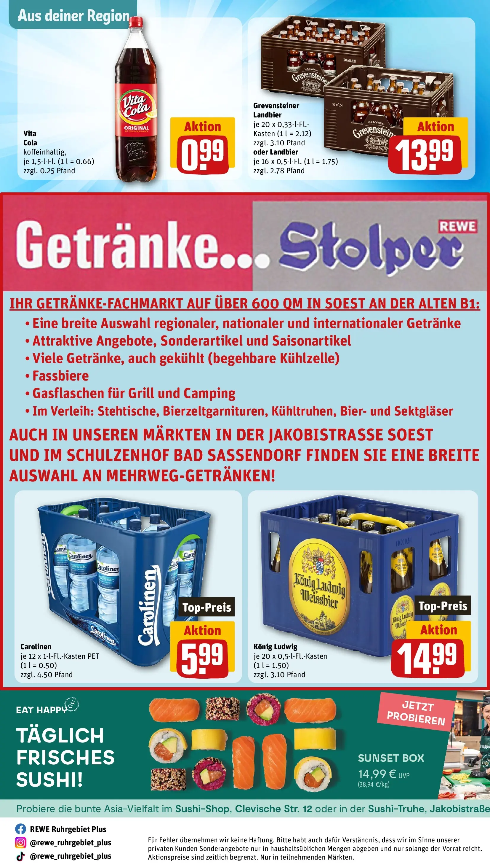 REWE Prospekt ab 27.07.2026 zum Blättern » Angebote | Seite: 30 | Produkte: Cola, Bier, Box, Vita cola