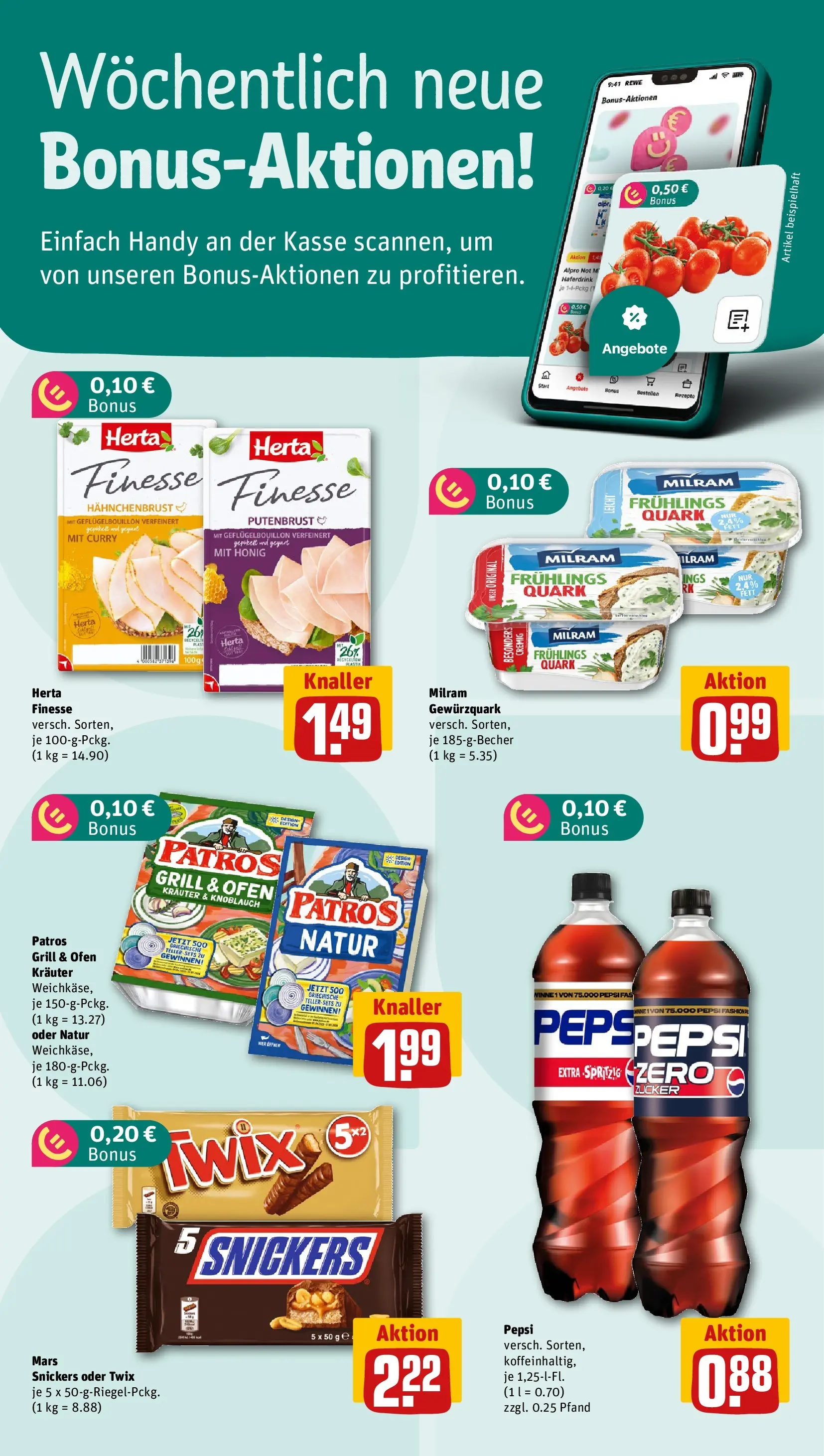 REWE Prospekt ab 27.07.2026 zum Blättern » Angebote | Seite: 2 | Produkte: Grill, Patros, Mars, Alpro