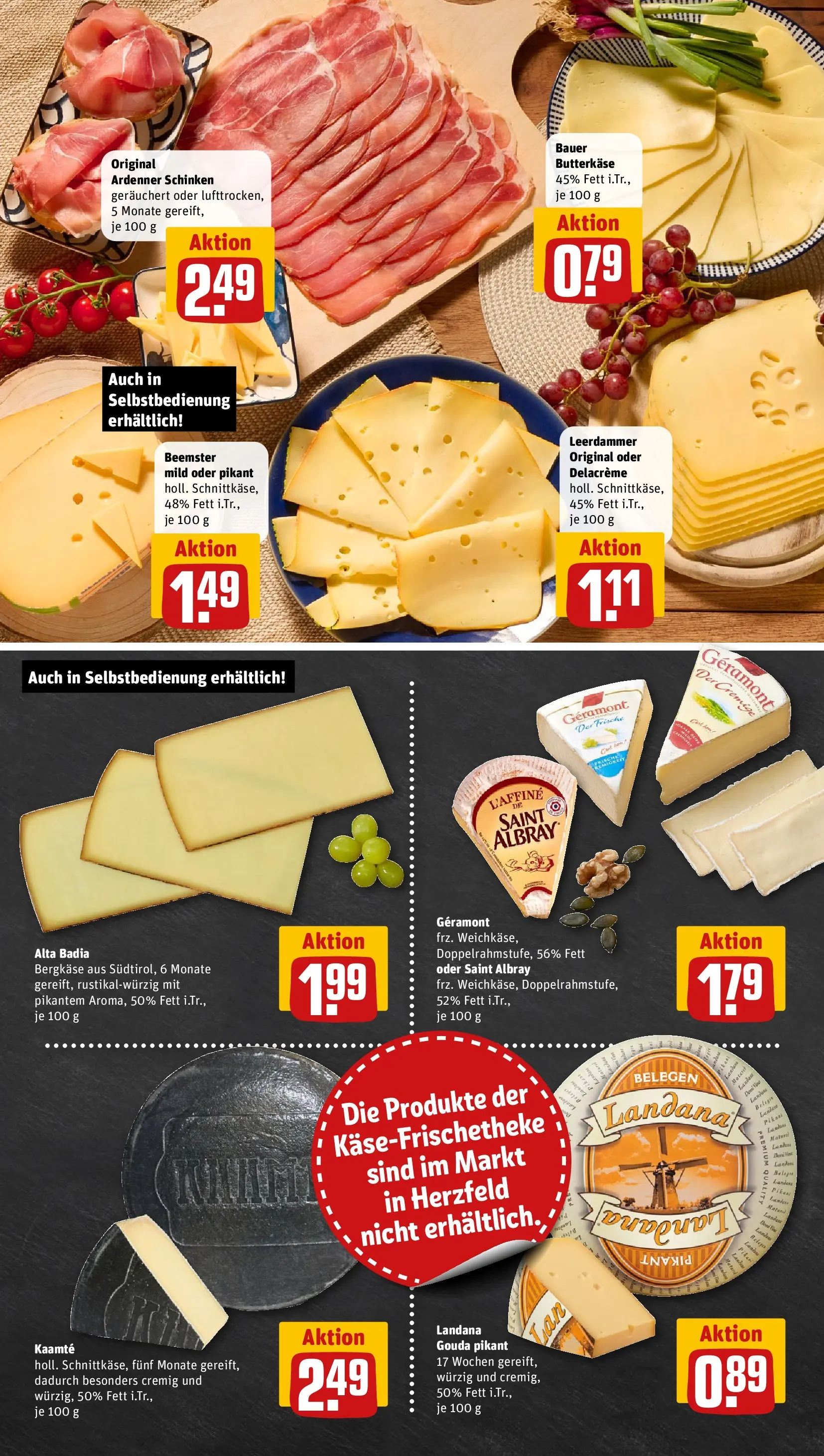 REWE Prospekt ab 27.07.2026 zum Blättern » Angebote | Seite: 9 | Produkte: Geramont, Gouda, Leerdammer, Schinken