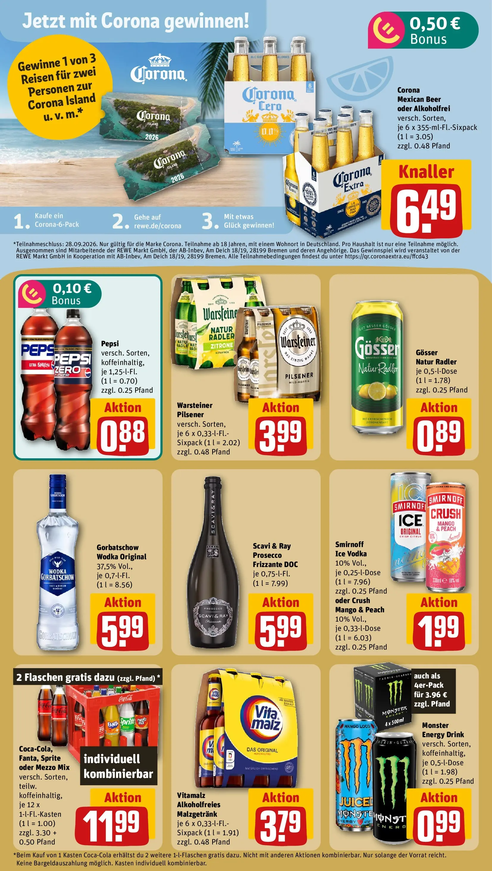 REWE Prospekt ab 27.07.2026 zum Blättern » Angebote | Seite: 9 | Produkte: Fanta, Smirnoff, Oder mezzo mix, Wodka