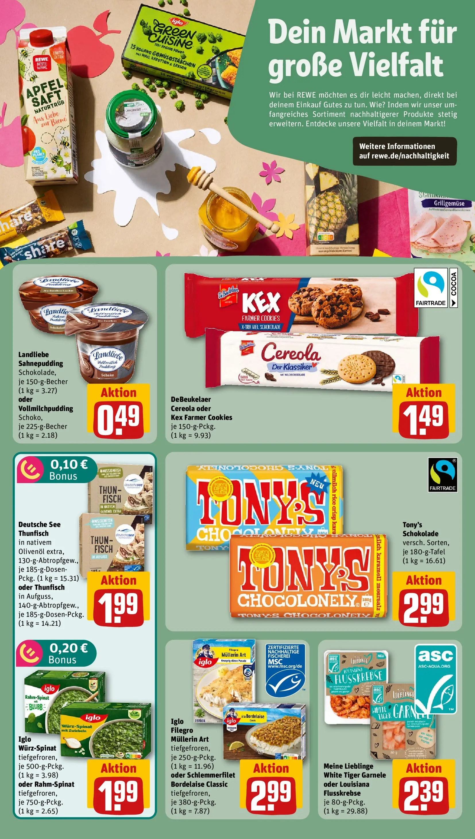 REWE Prospekt ab 27.07.2026 zum Blättern » Angebote | Seite: 10 | Produkte: Schokolade, Iglo, Fisch, Zwiebeln