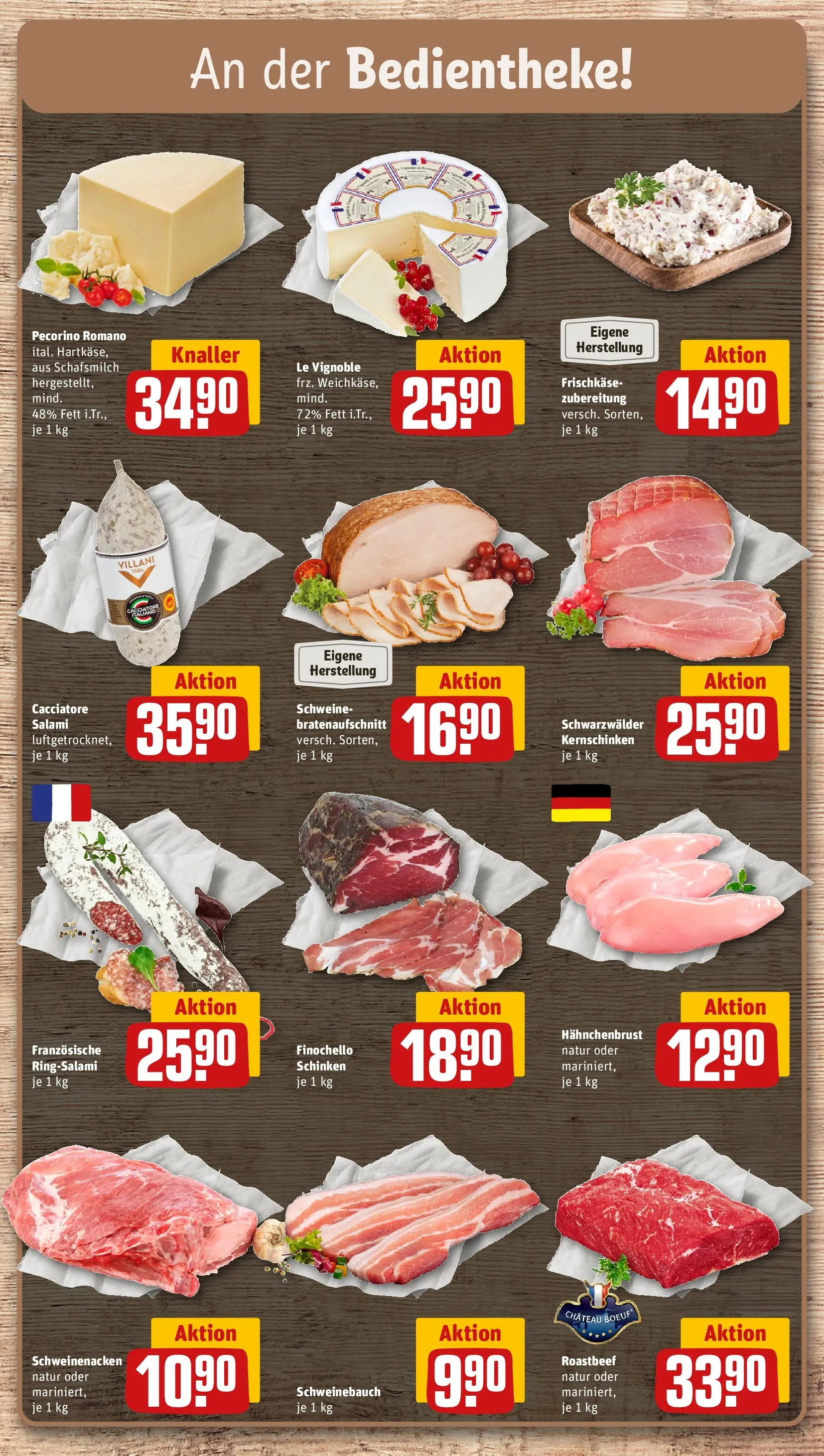 REWE Prospekt ab 27.07.2026 zum Blättern » Angebote | Seite: 6 | Produkte: Roastbeef, Salami, Frischkase, Hahnchenbrust