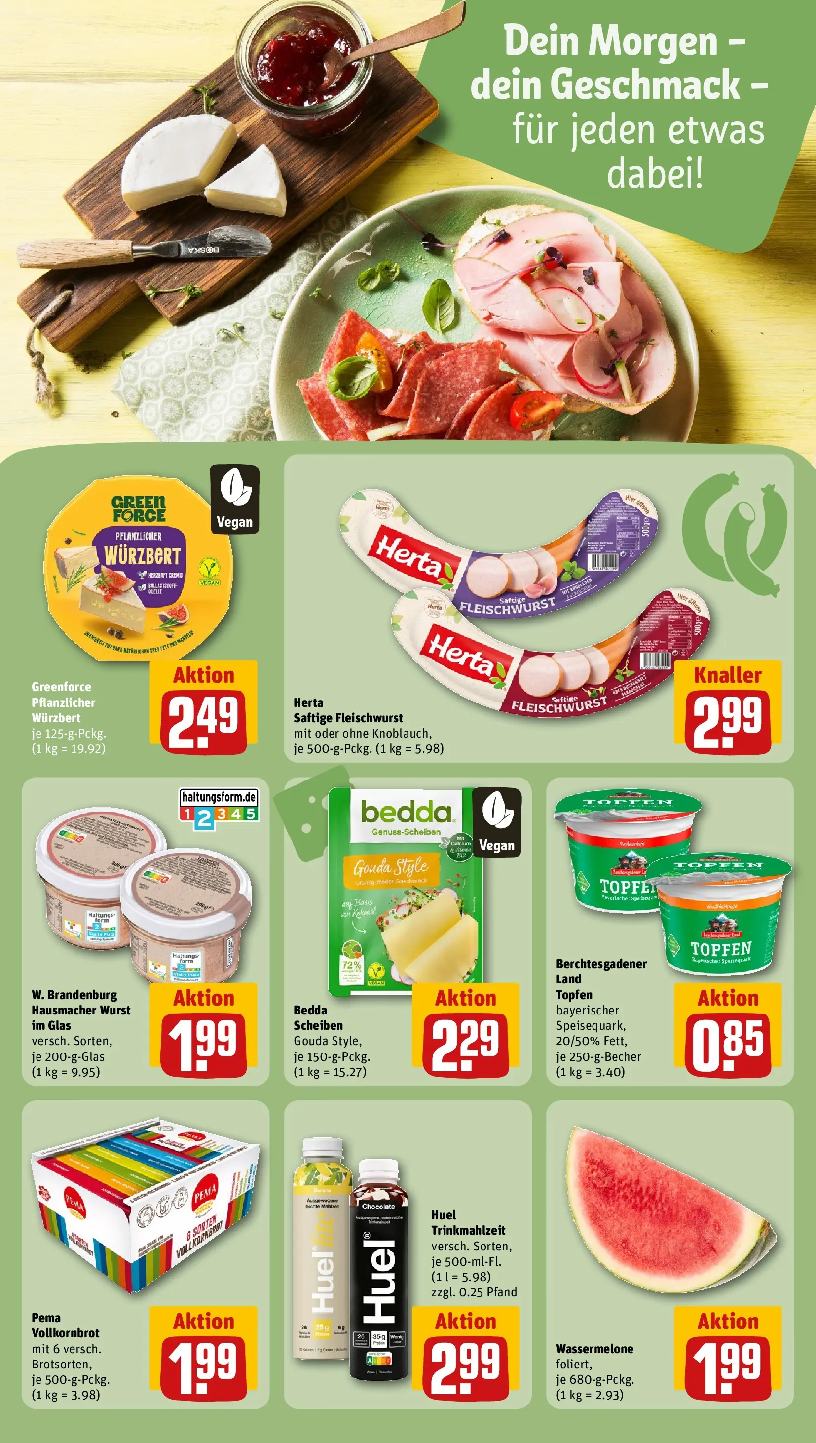 REWE Prospekt ab 27.07.2026 zum Blättern » Angebote | Seite: 10 | Produkte: Gouda, Vollkornbrot, Wurst, Speisequark