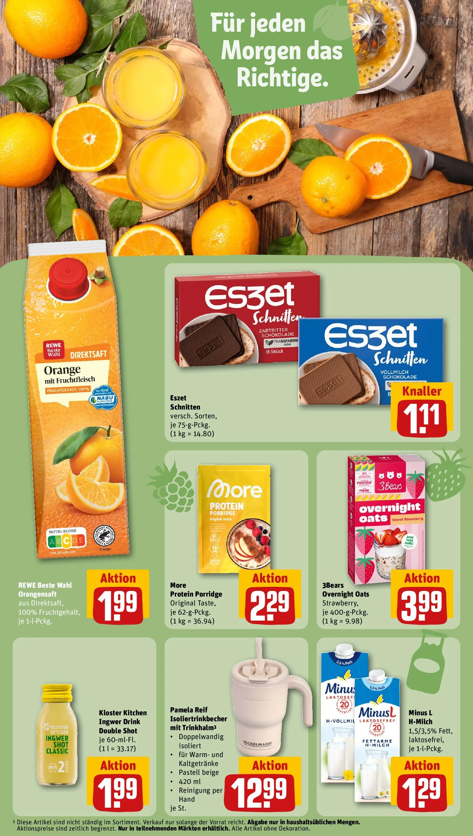 REWE Prospekt ab 27.07.2026 zum Blättern » Angebote | Seite: 11 | Produkte: Schokolade, Orangensaft
