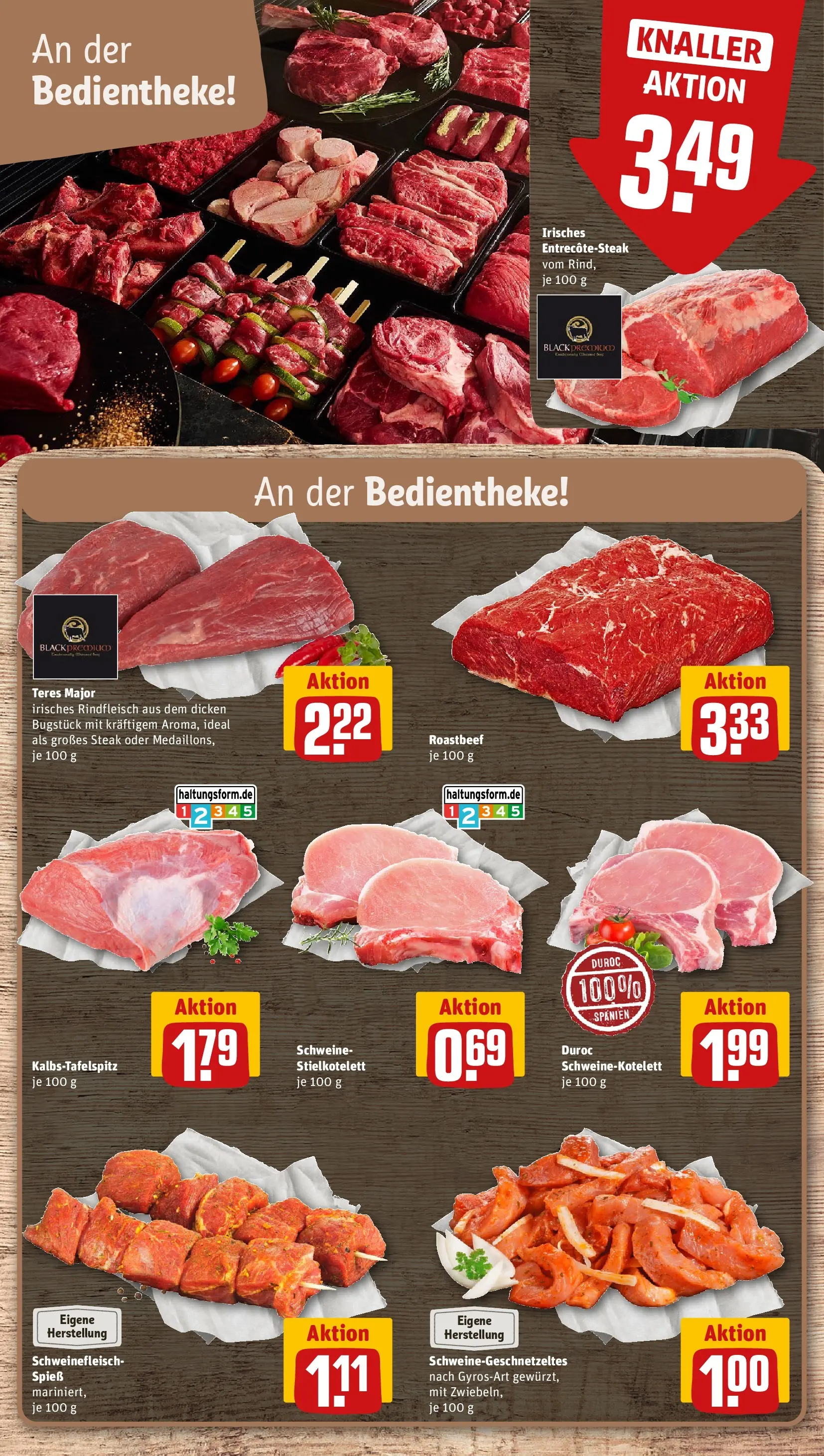 REWE Prospekt ab 27.07.2026 zum Blättern » Angebote | Seite: 6 | Produkte: Roastbeef, Schweinefleisch, Rindfleisch, Steak