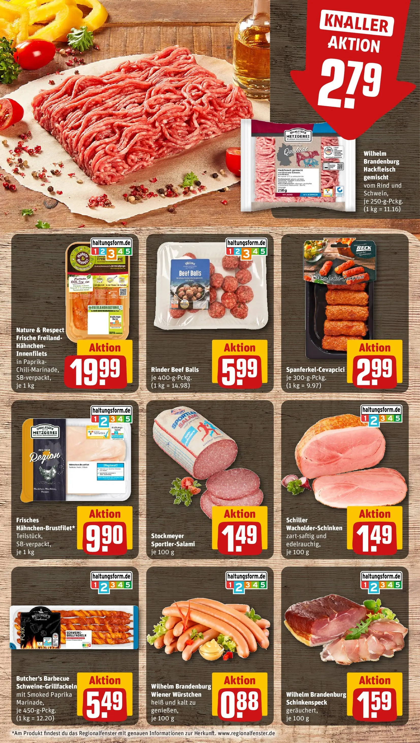 REWE Prospekt ab 27.07.2026 zum Blättern » Angebote | Seite: 6 | Produkte: Hahnchen, Wiener wurstchen, Paprika, Hackfleisch