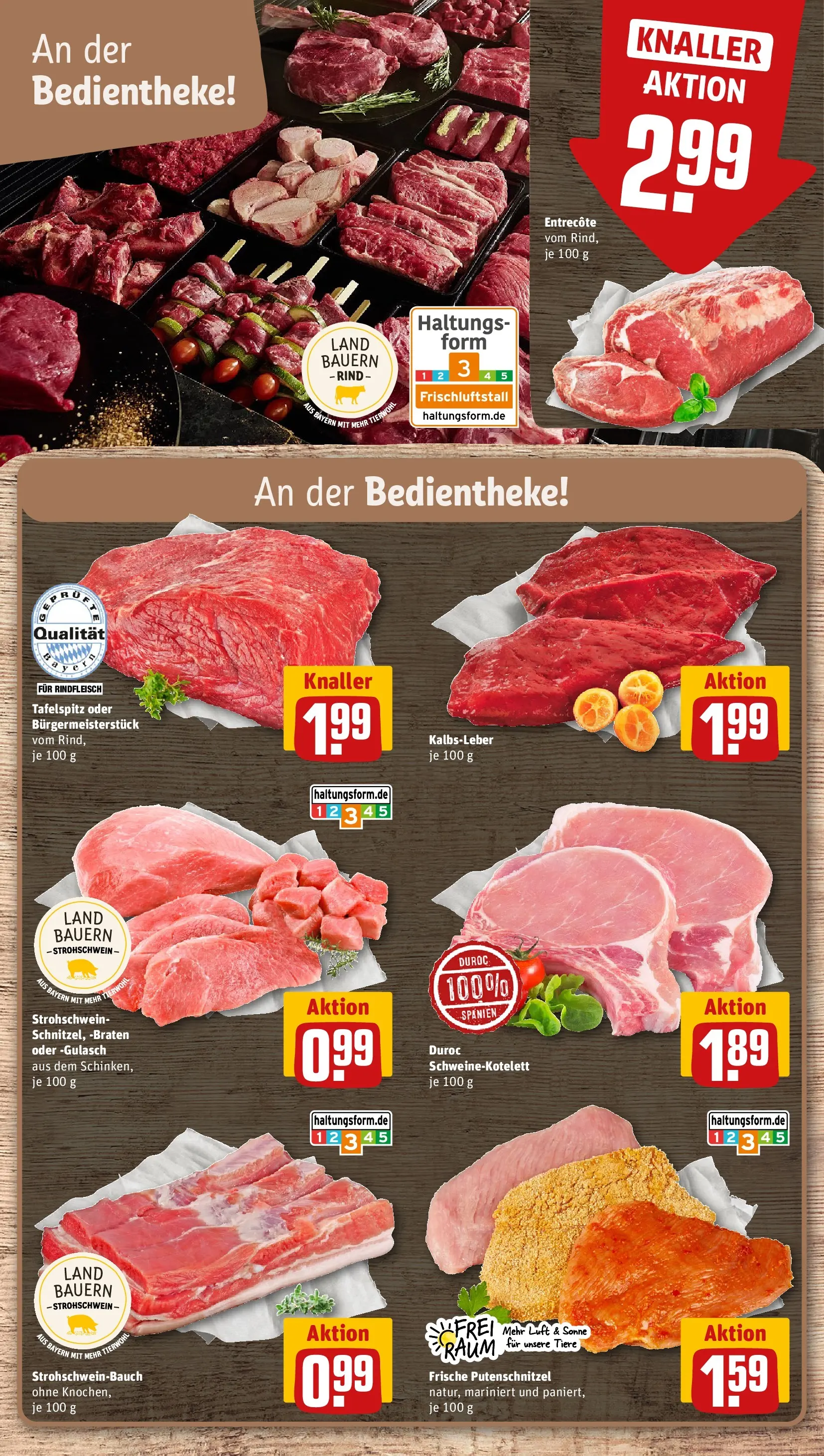 REWE Prospekt ab 27.07.2026 zum Blättern » Angebote | Seite: 6 | Produkte: Tafelspitz, Entrecote, Kalbsleber, Gulasch