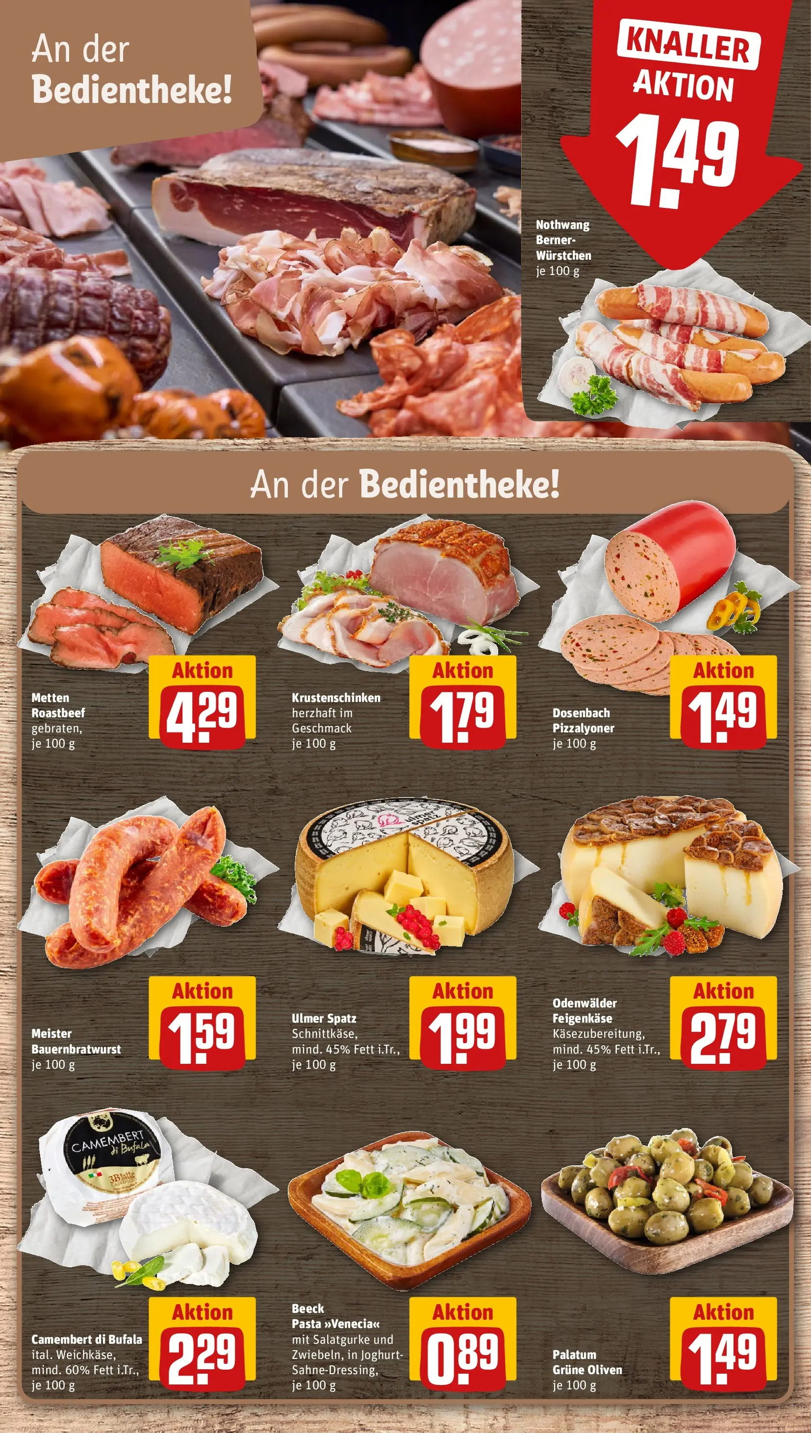 REWE Prospekt ab 27.07.2026 zum Blättern » Angebote | Seite: 10 | Produkte: Joghurt, Roastbeef, Pasta