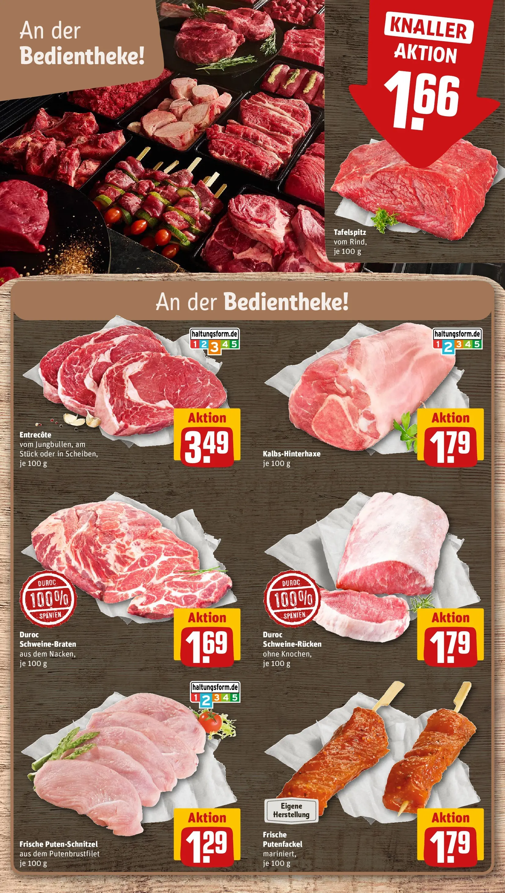 REWE Prospekt ab 27.07.2026 zum Blättern » Angebote | Seite: 6 | Produkte: Tafelspitz, Entrecote, Putenschnitzel, Schweinerucken