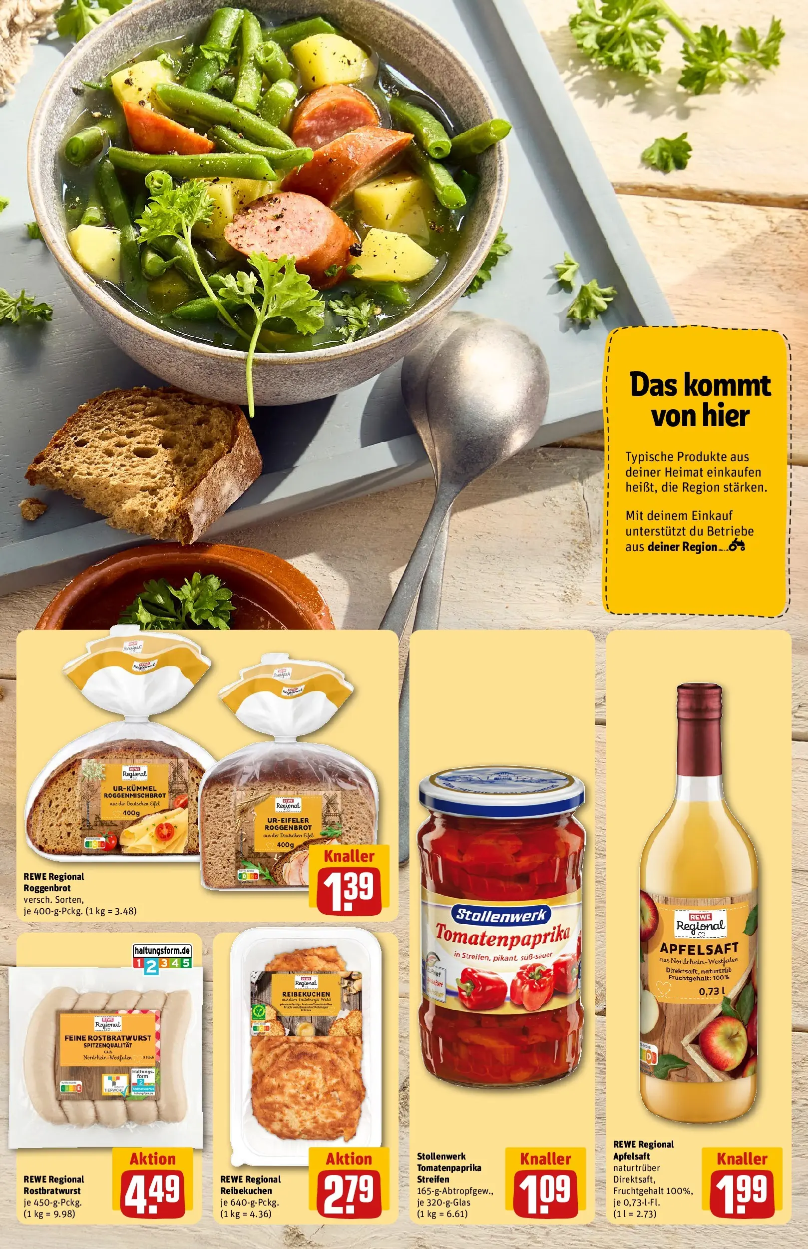 REWE Prospekt ab 27.07.2026 zum Blättern » Angebote | Seite: 5 | Produkte: Apfelsaft
