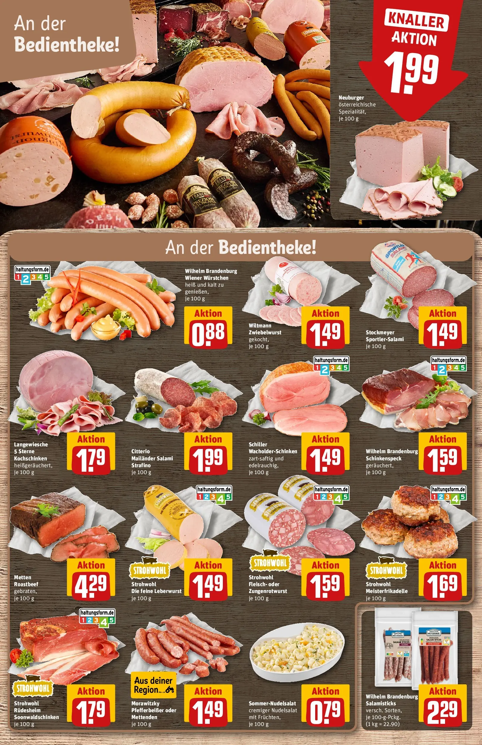 REWE Prospekt ab 27.07.2026 zum Blättern » Angebote | Seite: 10 | Produkte: Roastbeef, Salami, Fleisch, Morawitzky