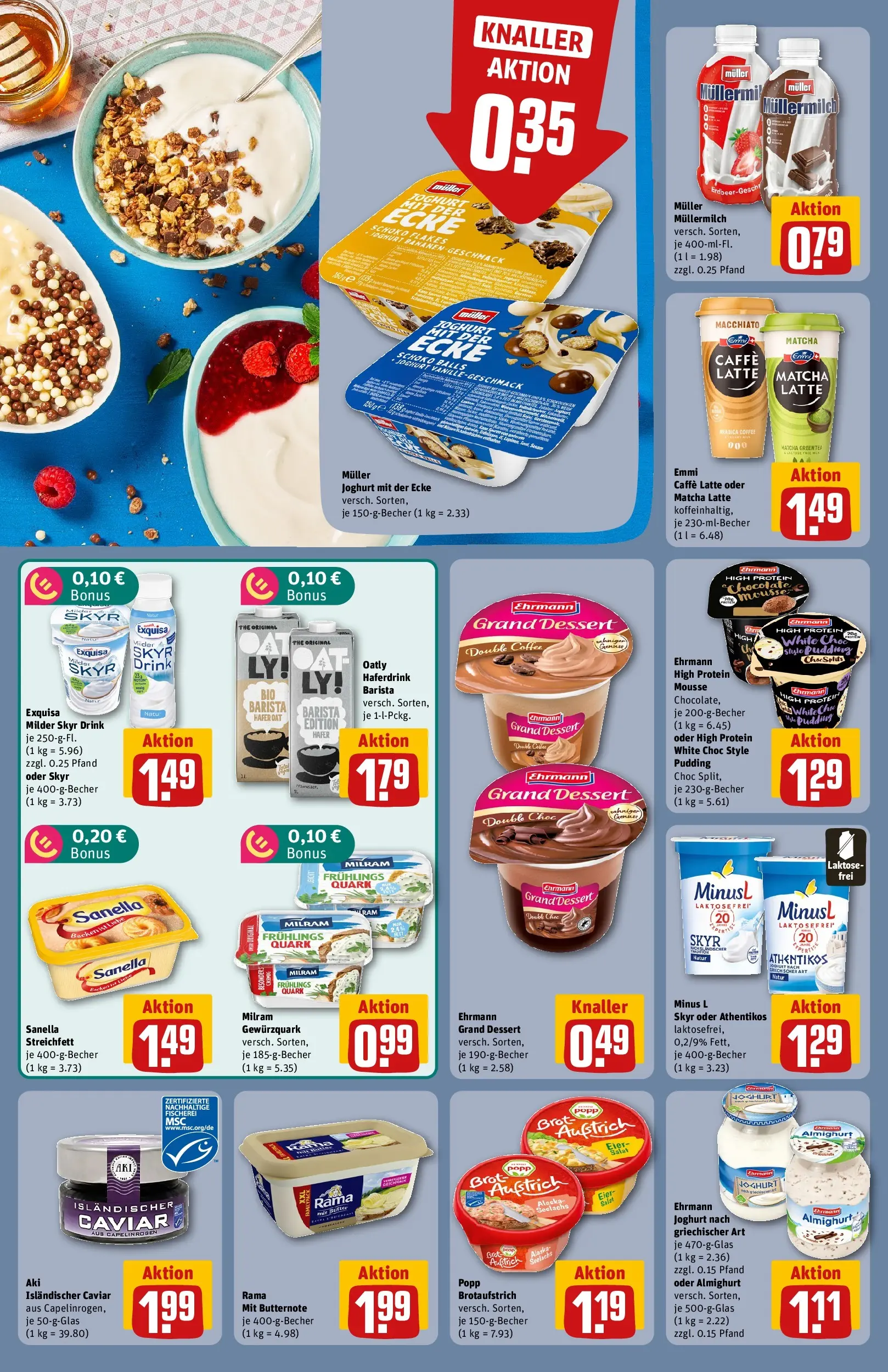 REWE Prospekt ab 27.07.2026 zum Blättern » Angebote | Seite: 14 | Produkte: Quark, Joghurt, Brot, Sanella