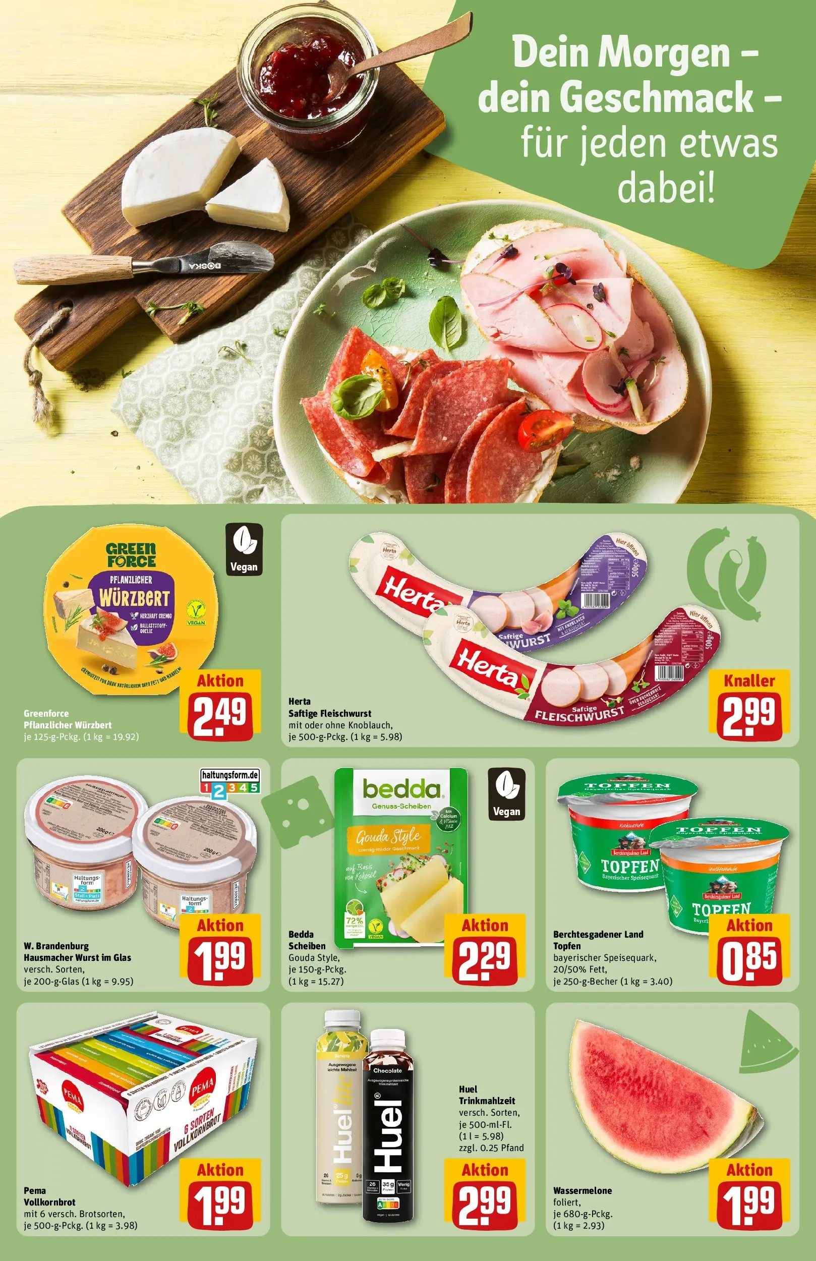 REWE Prospekt ab 27.07.2026 zum Blättern » Angebote | Seite: 16 | Produkte: Gouda, Vollkornbrot, Wurst, Wassermelone