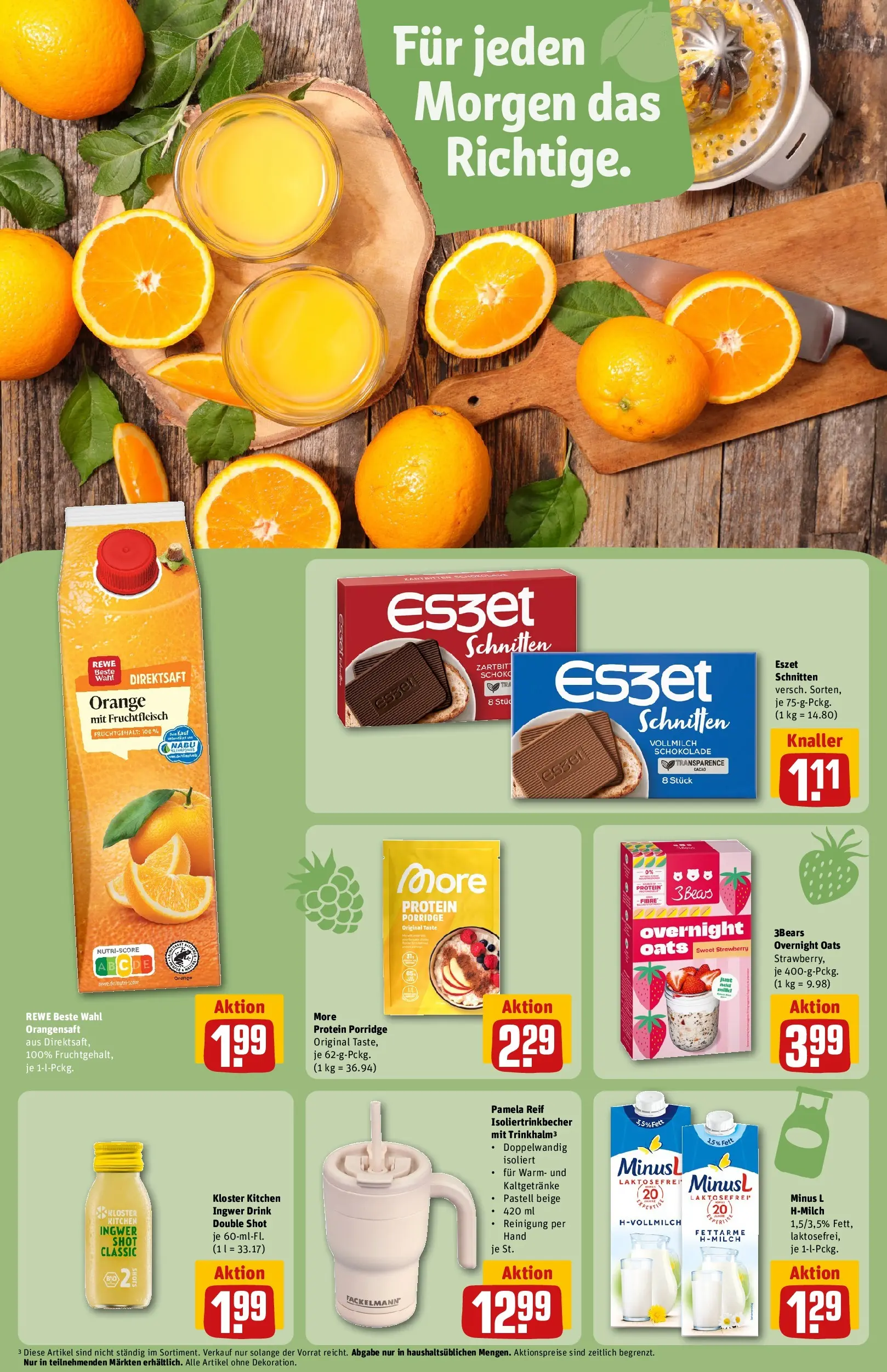 REWE Prospekt ab 27.07.2026 zum Blättern » Angebote | Seite: 17 | Produkte: Schokolade, Orangensaft