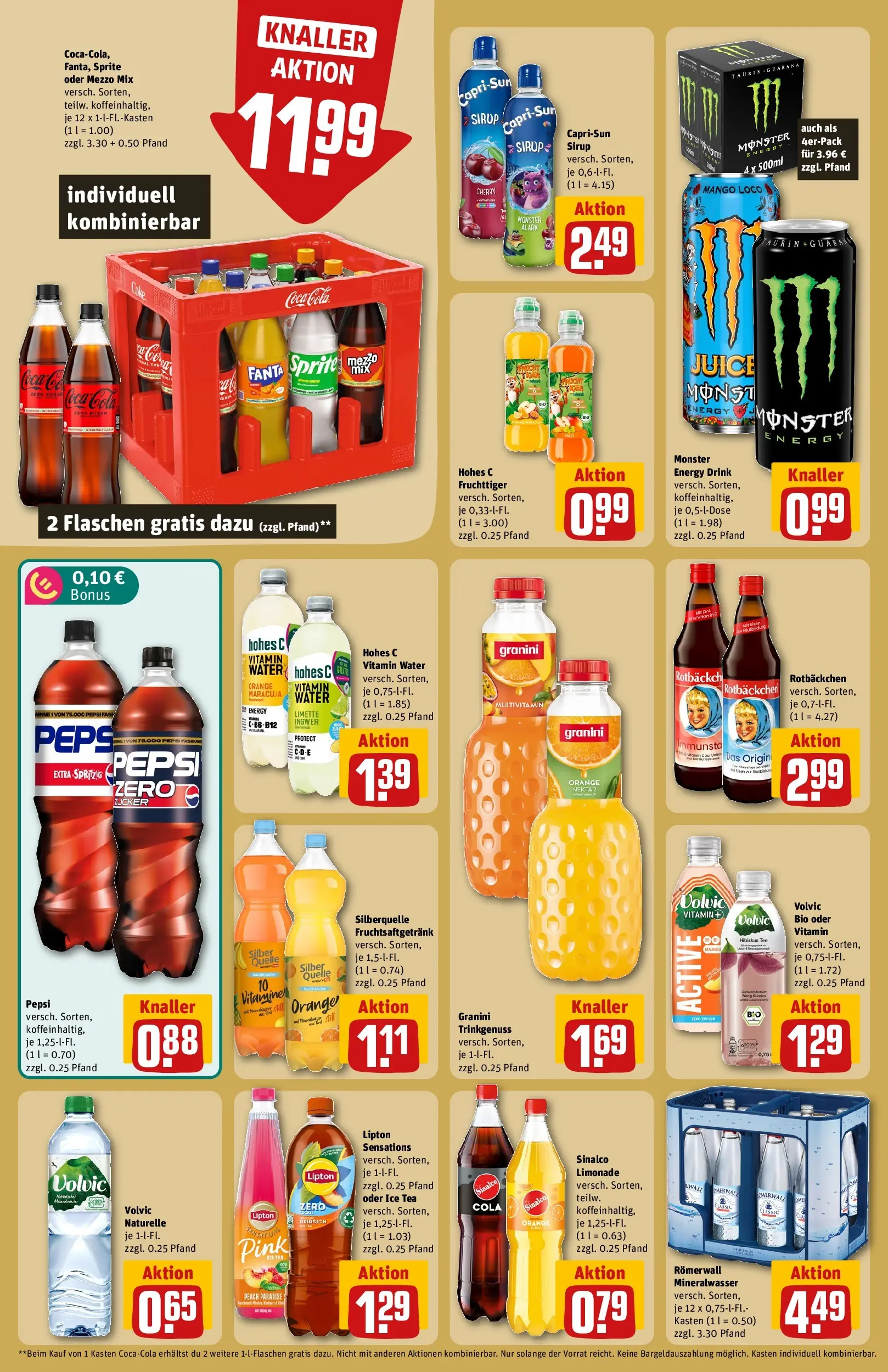 REWE Prospekt ab 27.07.2026 zum Blättern » Angebote | Seite: 18 | Produkte: Coca cola, Sprite, Sirup, Volvic