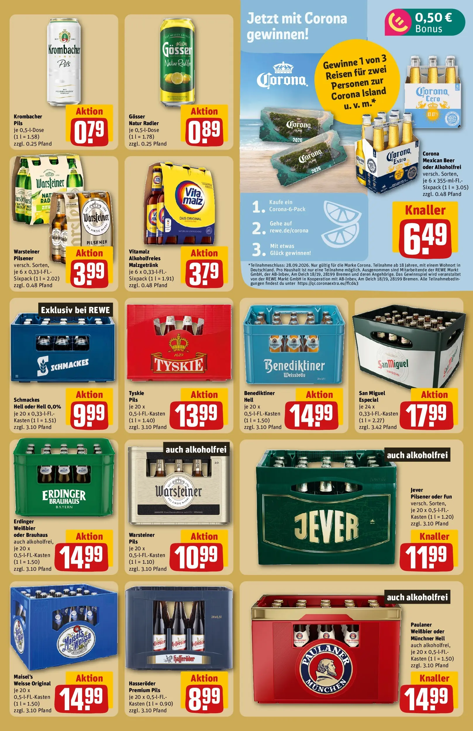 REWE Prospekt ab 27.07.2026 zum Blättern » Angebote | Seite: 19 | Produkte: Pils, Warsteiner, Jever, Paulaner