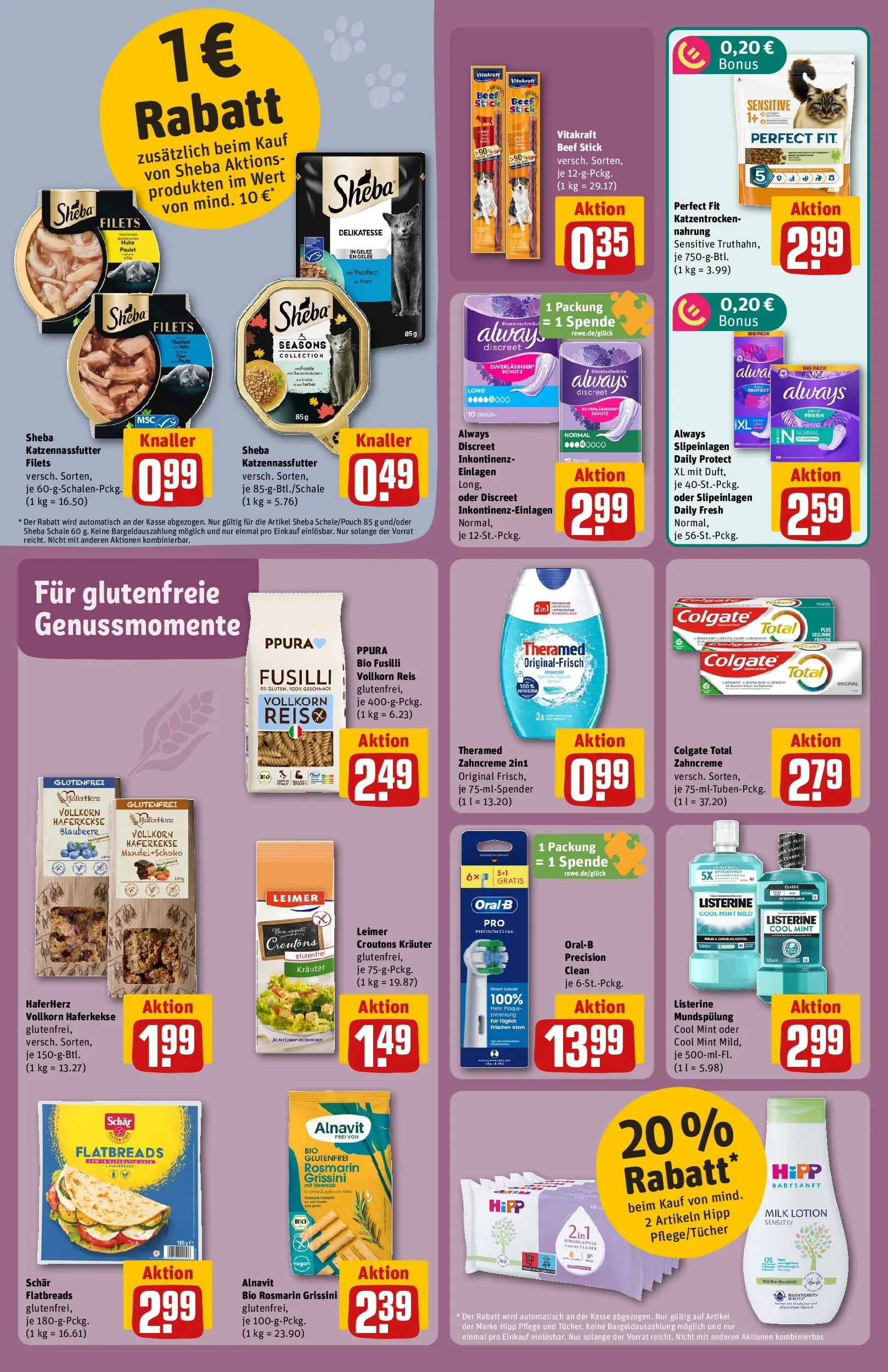 REWE Prospekt ab 27.07.2026 zum Blättern » Angebote | Seite: 26 | Produkte: Sheba, Thunfisch, Reis, Listerine
