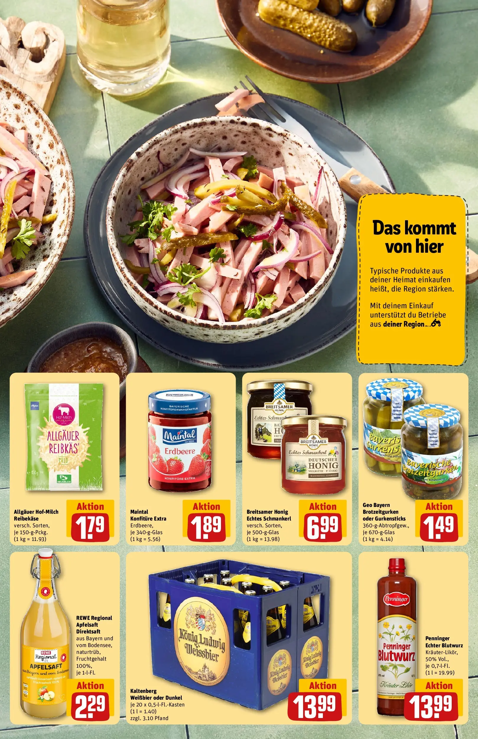 REWE Prospekt ab 27.07.2026 zum Blättern » Angebote | Seite: 5 | Produkte: Milch, Weißbier, Apfelsaft, Zucker