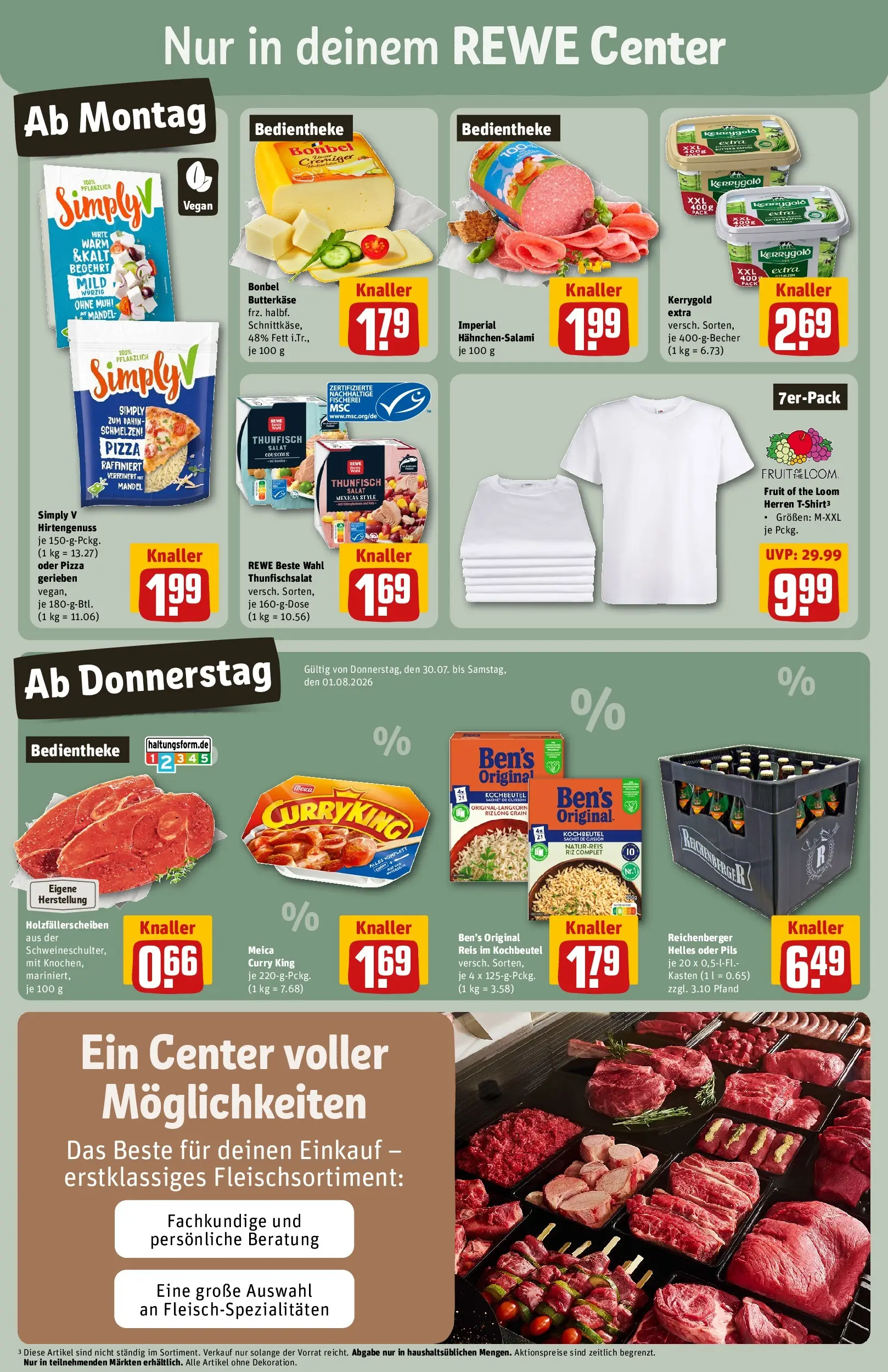 REWE Prospekt ab 27.07.2026 zum Blättern » Angebote | Seite: 3 | Produkte: Pils, Meica, Pizza, Reis