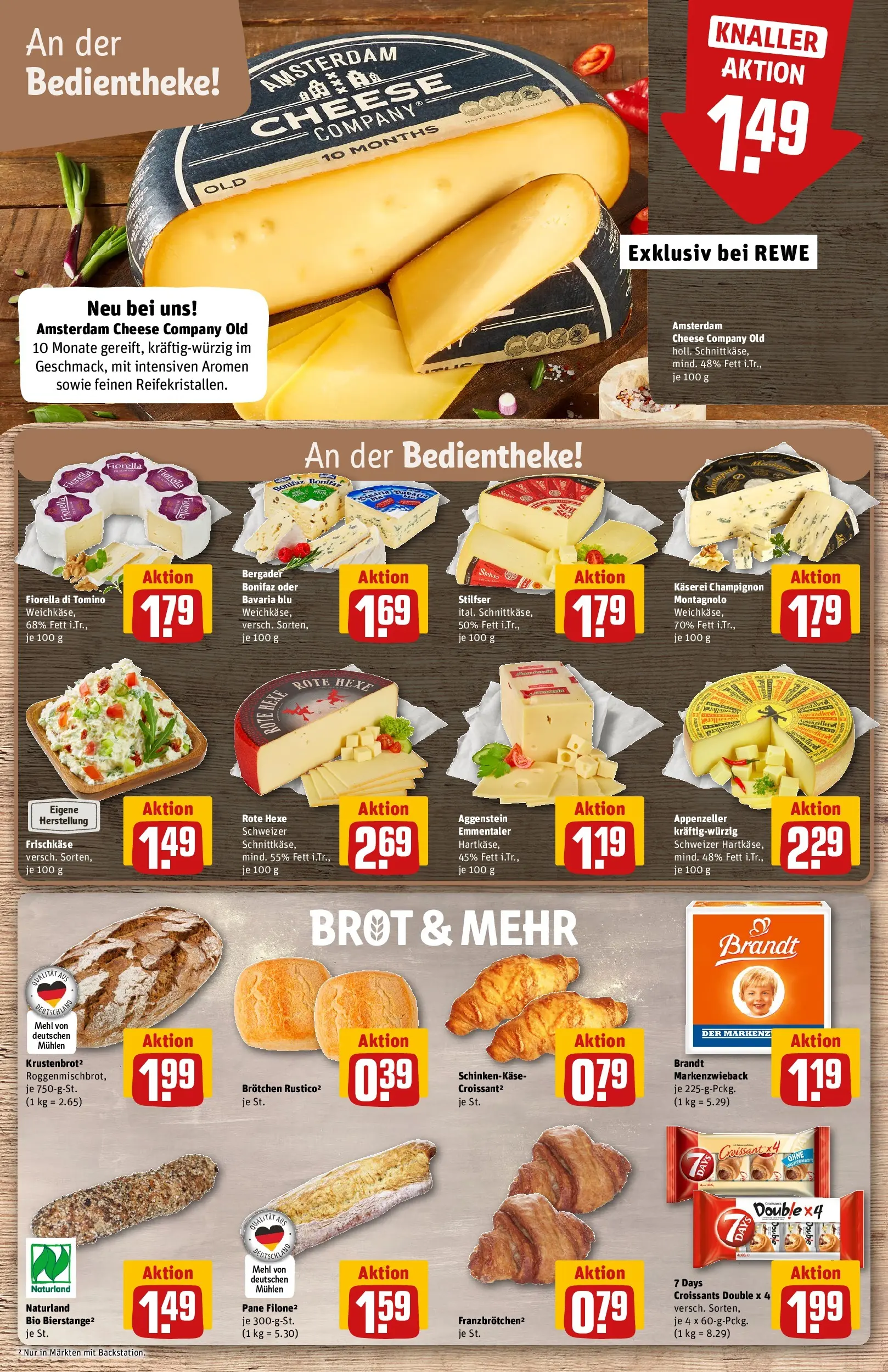 REWE Prospekt ab 27.07.2026 zum Blättern » Angebote | Seite: 11 | Produkte: Mehl, Croissant, Brot, Frischkase