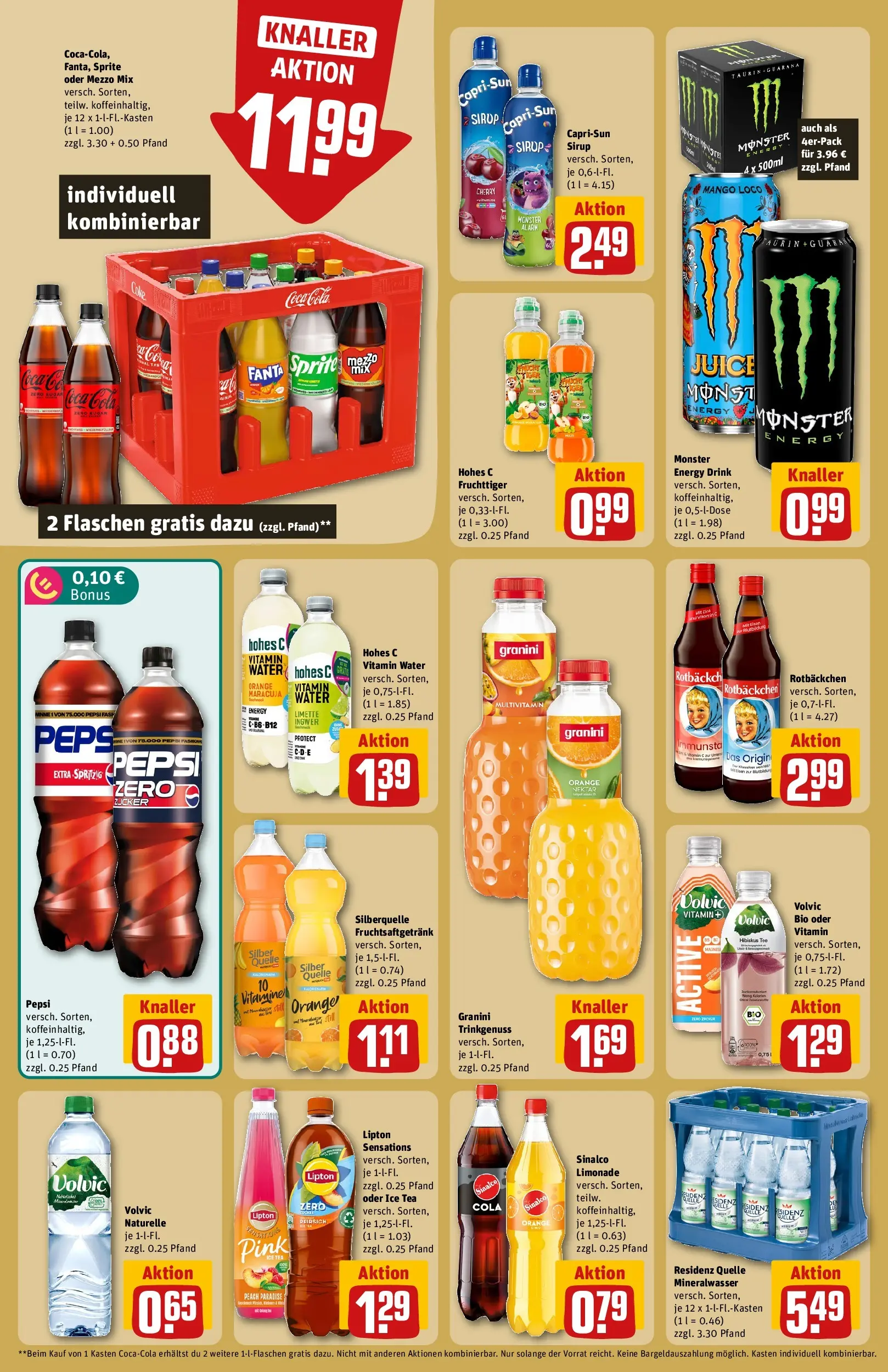 REWE Prospekt ab 27.07.2026 zum Blättern » Angebote | Seite: 16 | Produkte: Fanta, Cola, Hohes c, Volvic