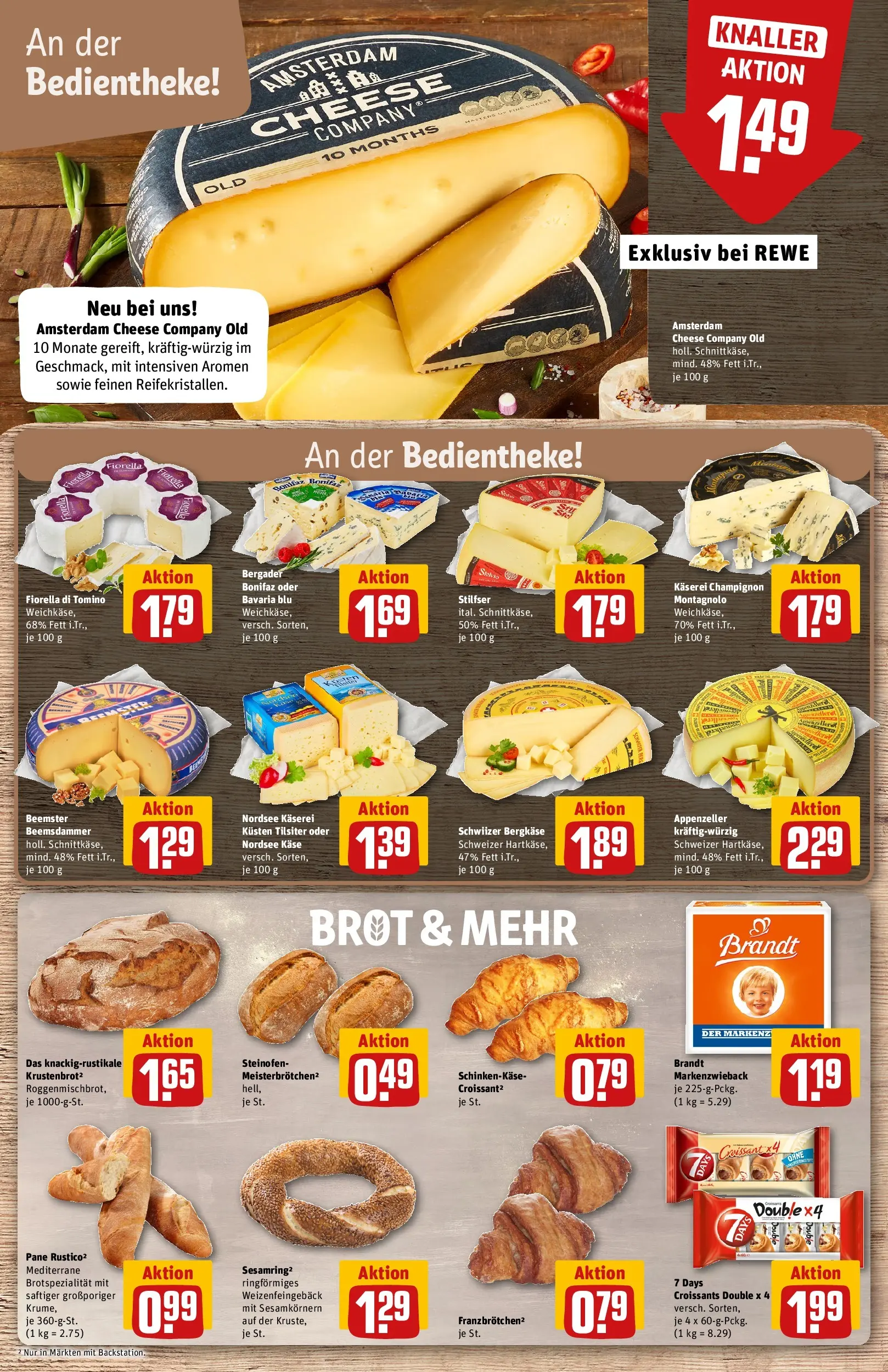 REWE Prospekt ab 27.07.2026 zum Blättern » Angebote | Seite: 11 | Produkte: Käse, Pane, Croissant, Brot
