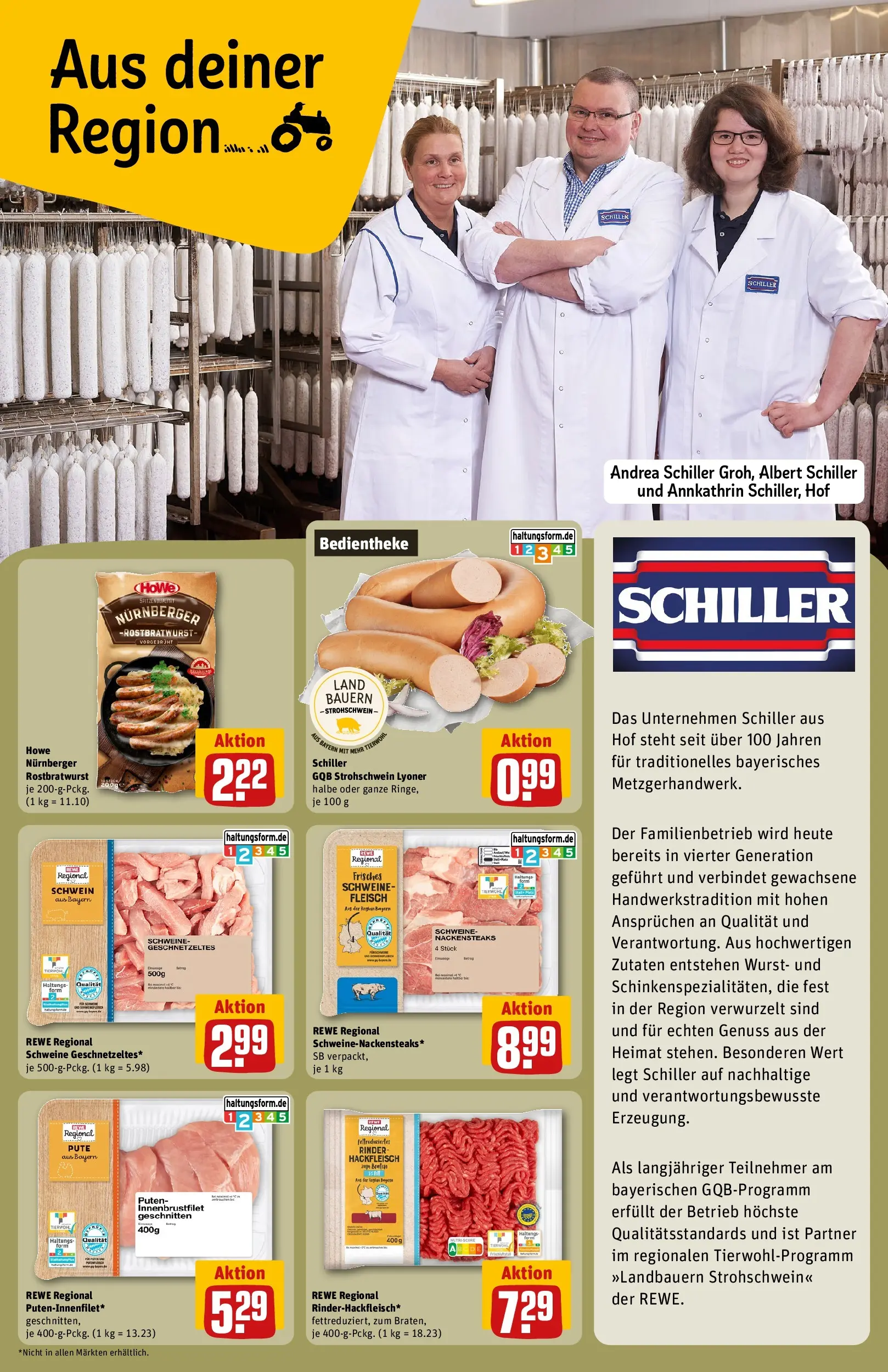 REWE Prospekt ab 27.07.2026 zum Blättern » Angebote | Seite: 24 | Produkte: Nackensteaks, Pute, Wurst, Hackfleisch