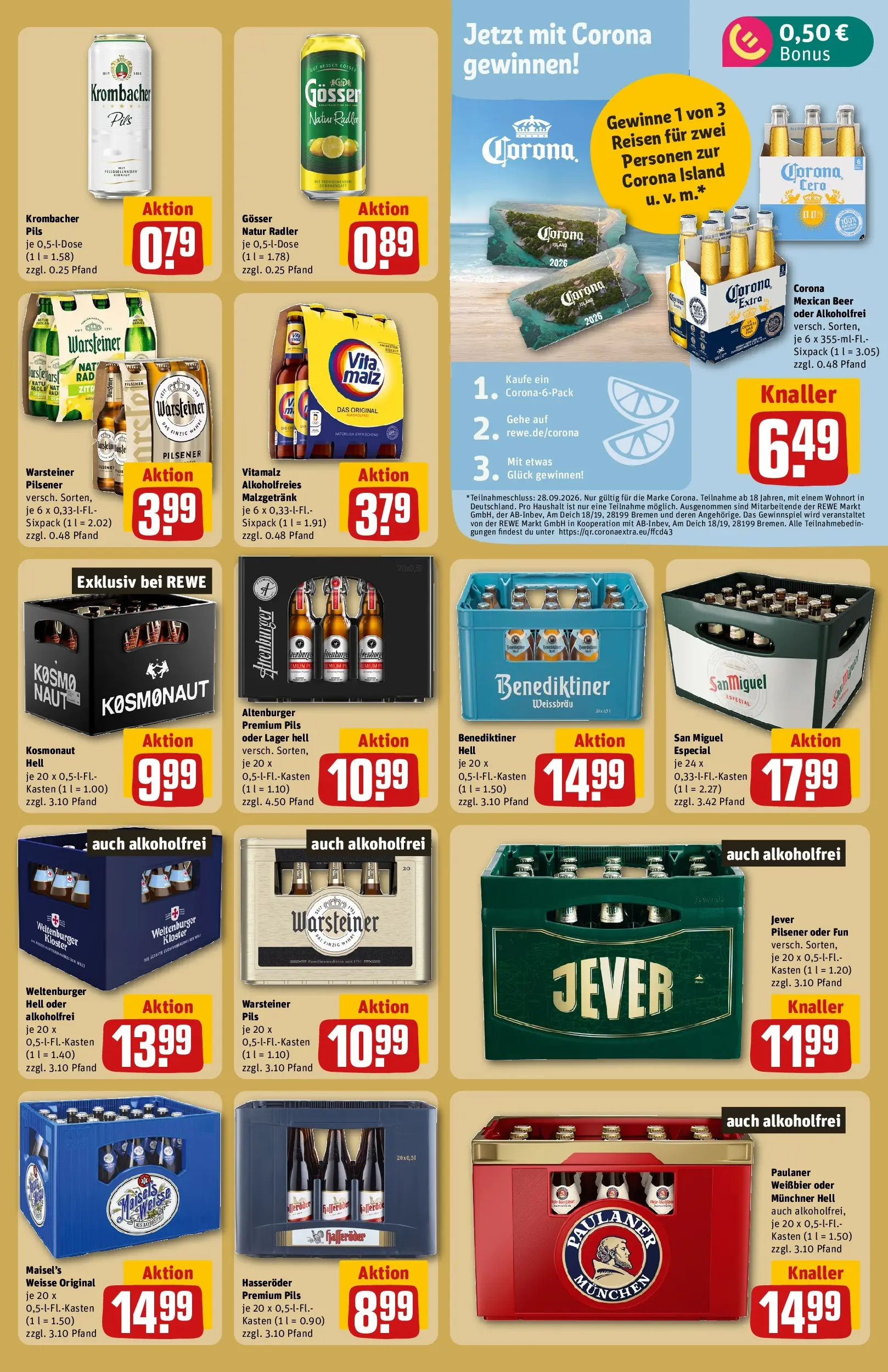 REWE Prospekt ab 27.07.2026 zum Blättern » Angebote | Seite: 21 | Produkte: Pils, Radler, Hasseröder, Paulaner