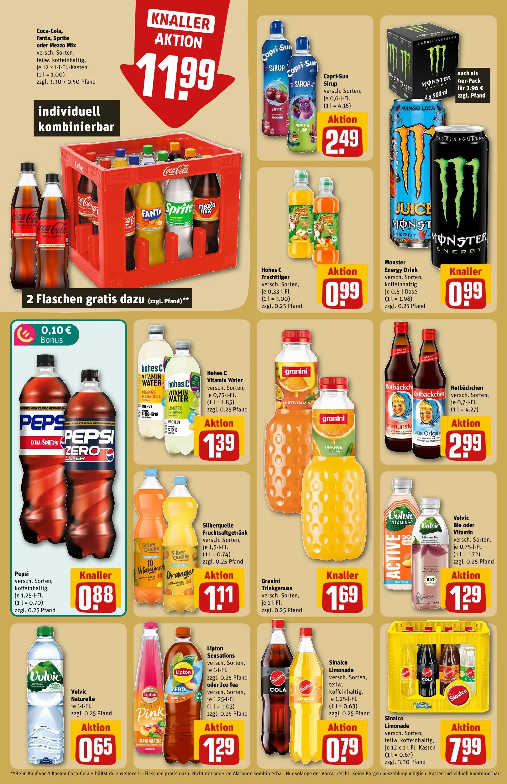 REWE Prospekt ab 27.07.2026 zum Blättern » Angebote | Seite: 16 | Produkte: Sinalco, Fanta, Limette, Oder mezzo mix