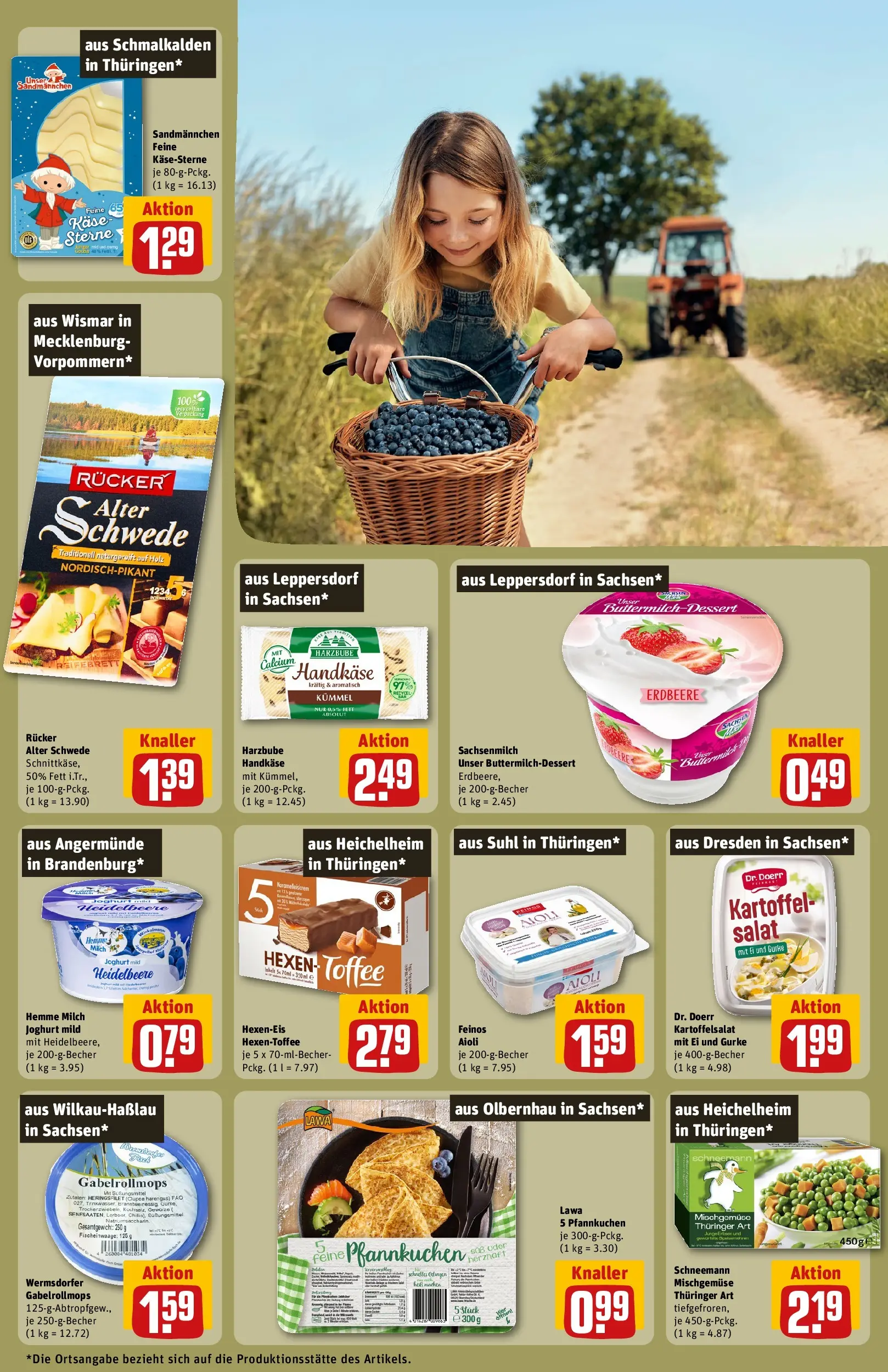 REWE Prospekt ab 27.07.2026 zum Blättern » Angebote | Seite: 29 | Produkte: Milch, Käse, Joghurt, Pfannkuchen
