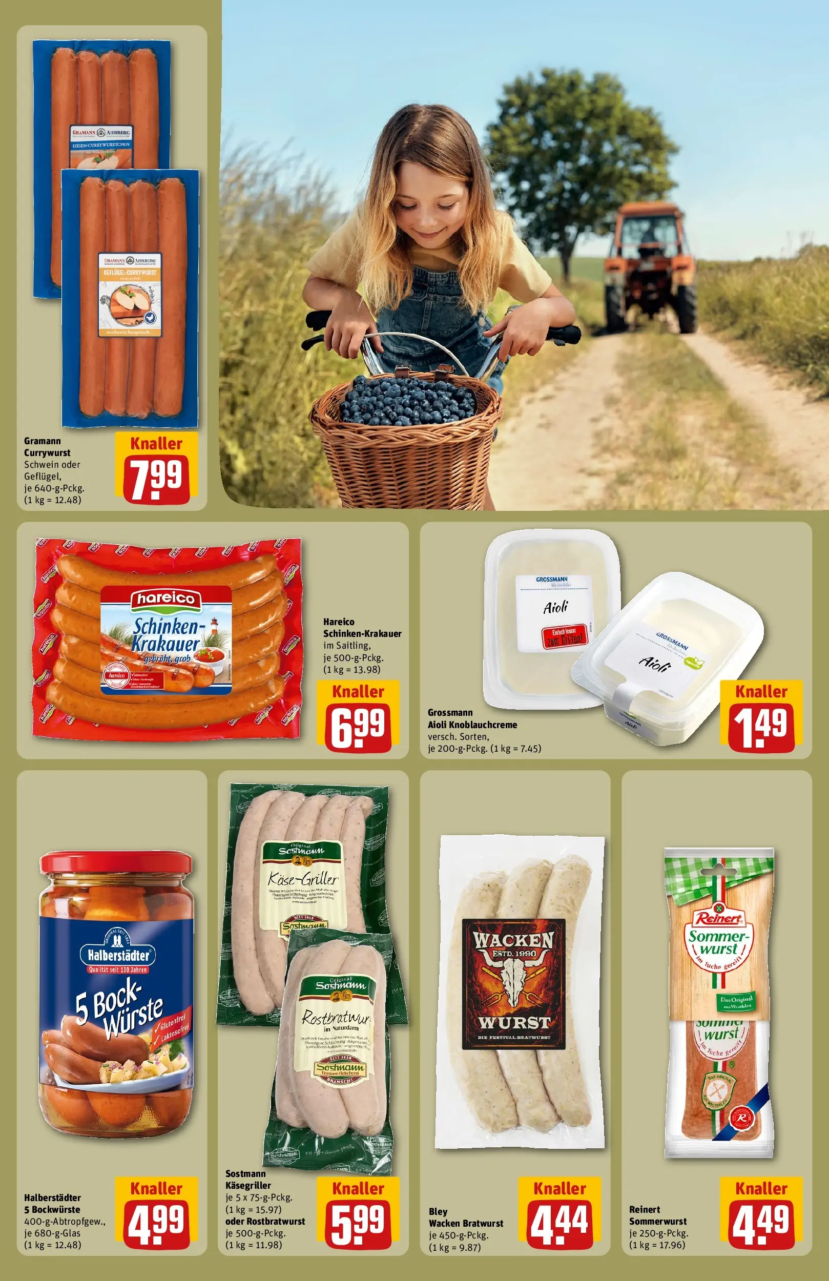 REWE Prospekt ab 27.07.2026 zum Blättern » Angebote | Seite: 25 | Produkte: Bratwurst, Wurst, Schinken