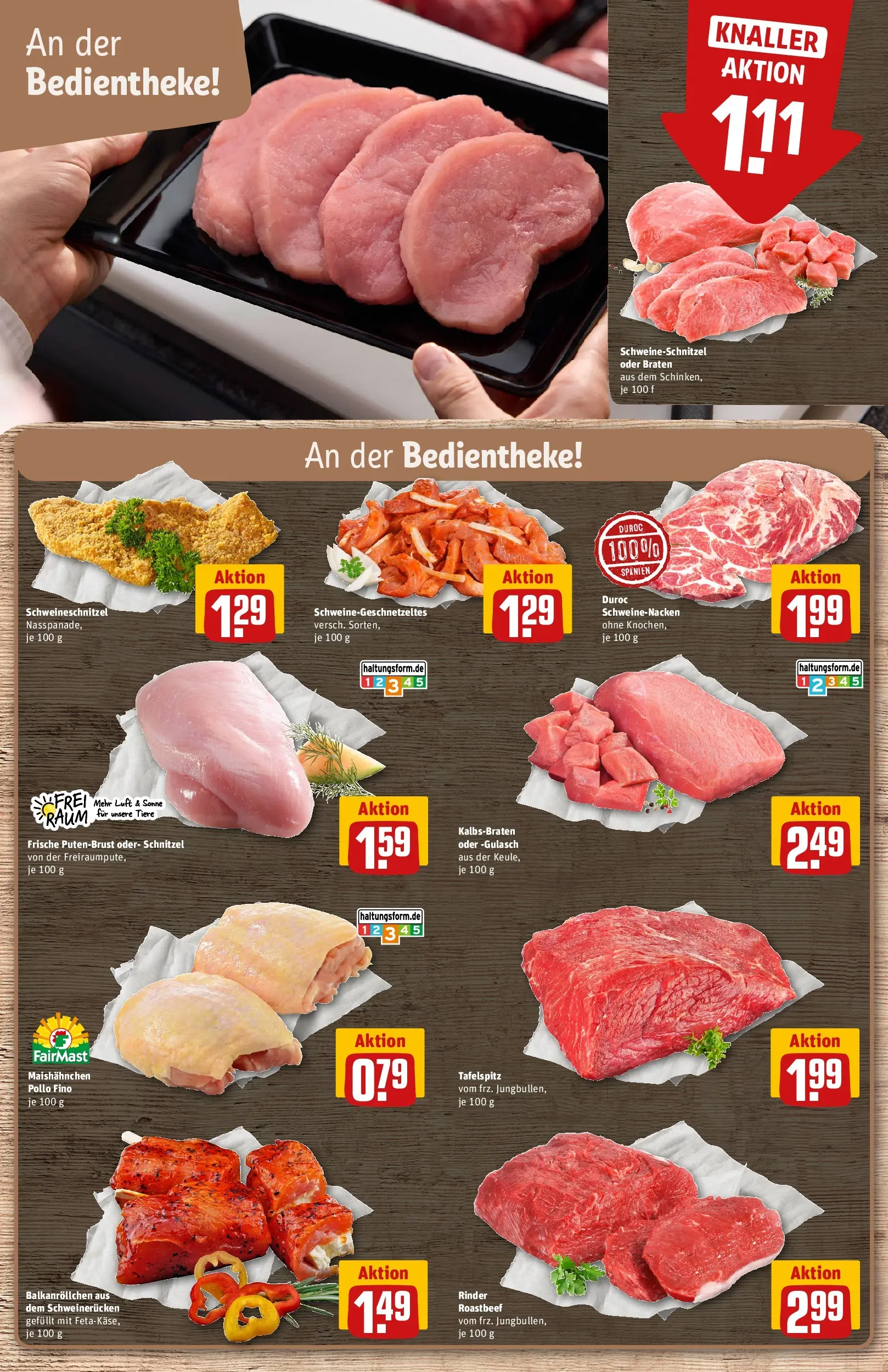REWE Prospekt ab 27.07.2026 zum Blättern » Angebote | Seite: 8 | Produkte: Tafelspitz, Schnitzel, Gulasch, Schweinerucken