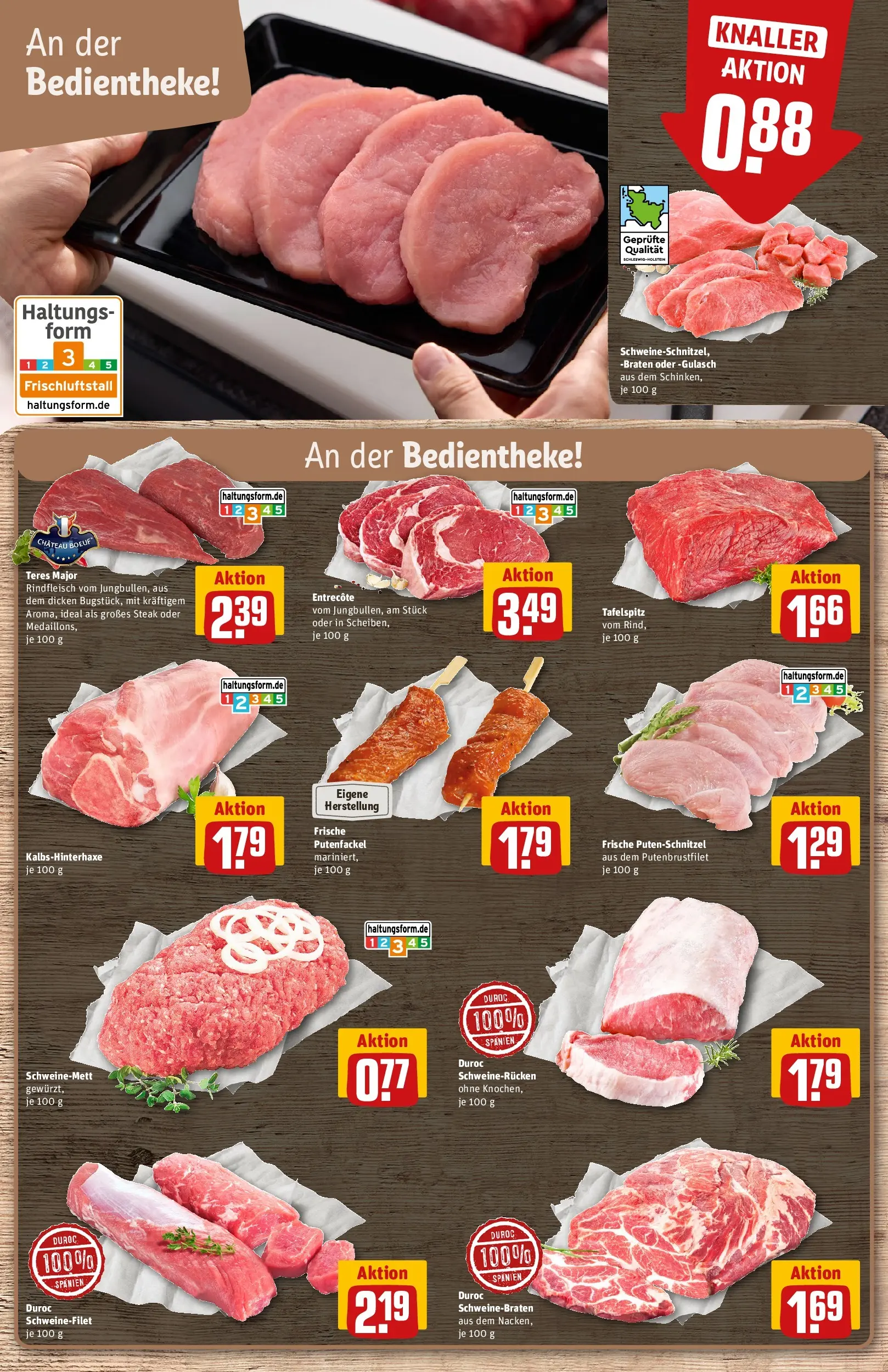 REWE Prospekt ab 27.07.2026 zum Blättern » Angebote | Seite: 8 | Produkte: Tafelspitz, Gulasch, Putenschnitzel, Rindfleisch
