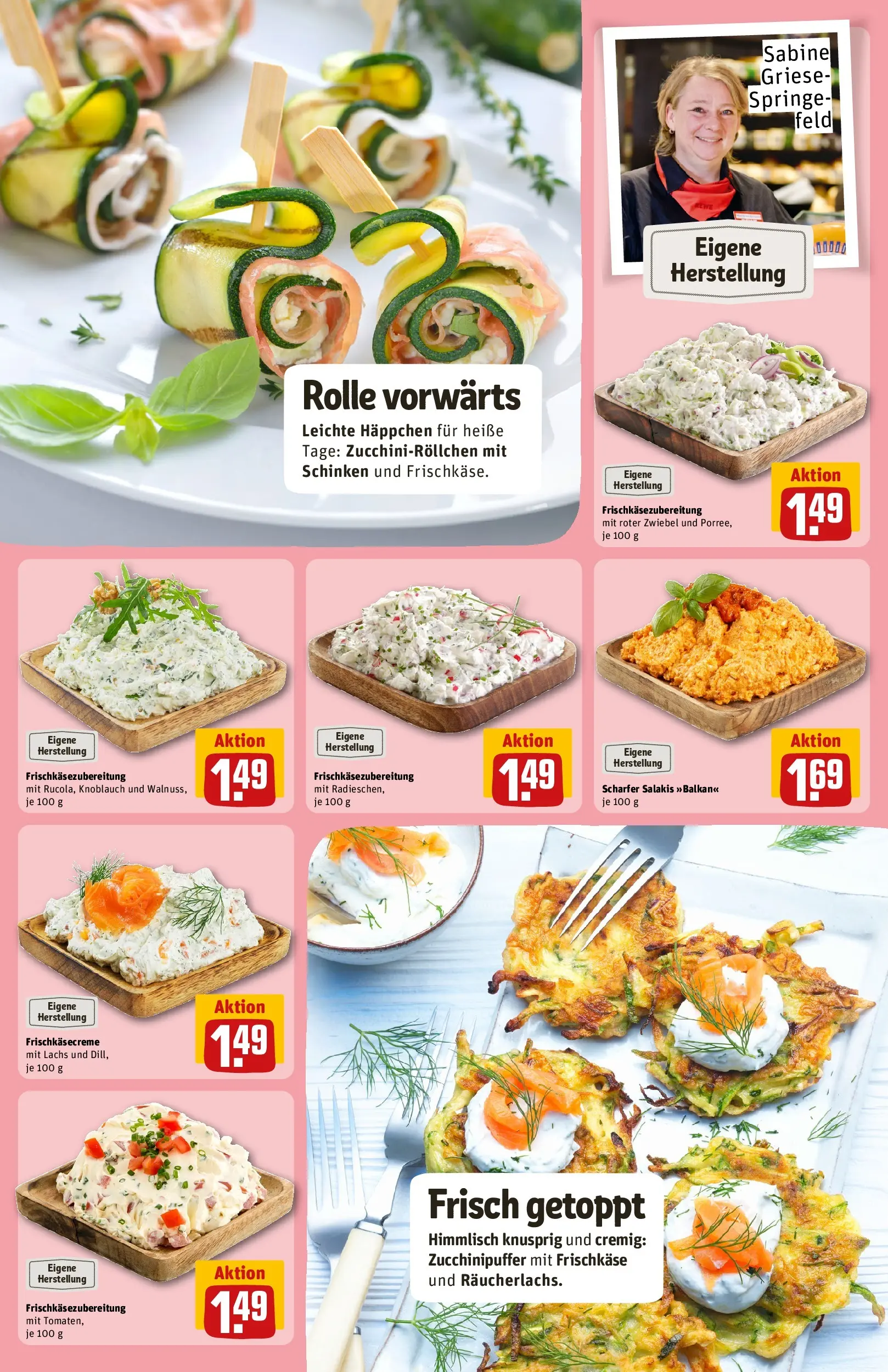 REWE Prospekt ab 27.07.2026 zum Blättern » Angebote | Seite: 13 | Produkte: Lachs, Knoblauch, Salakis, Schinken