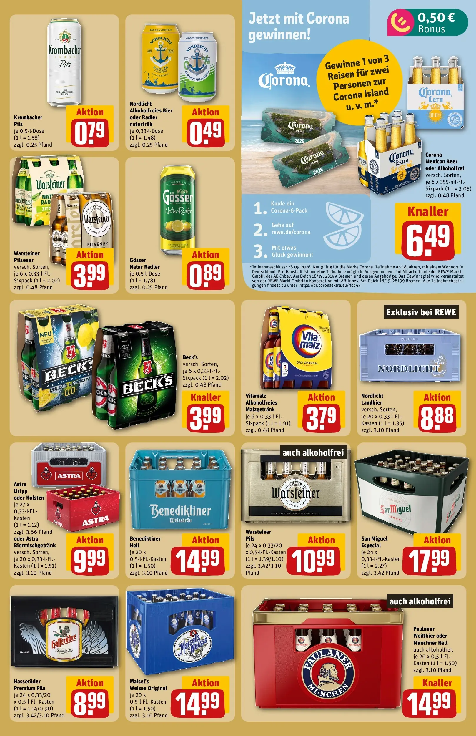 REWE Prospekt ab 27.07.2026 zum Blättern » Angebote | Seite: 21 | Produkte: Bier, Pils, Holsten, Paulaner