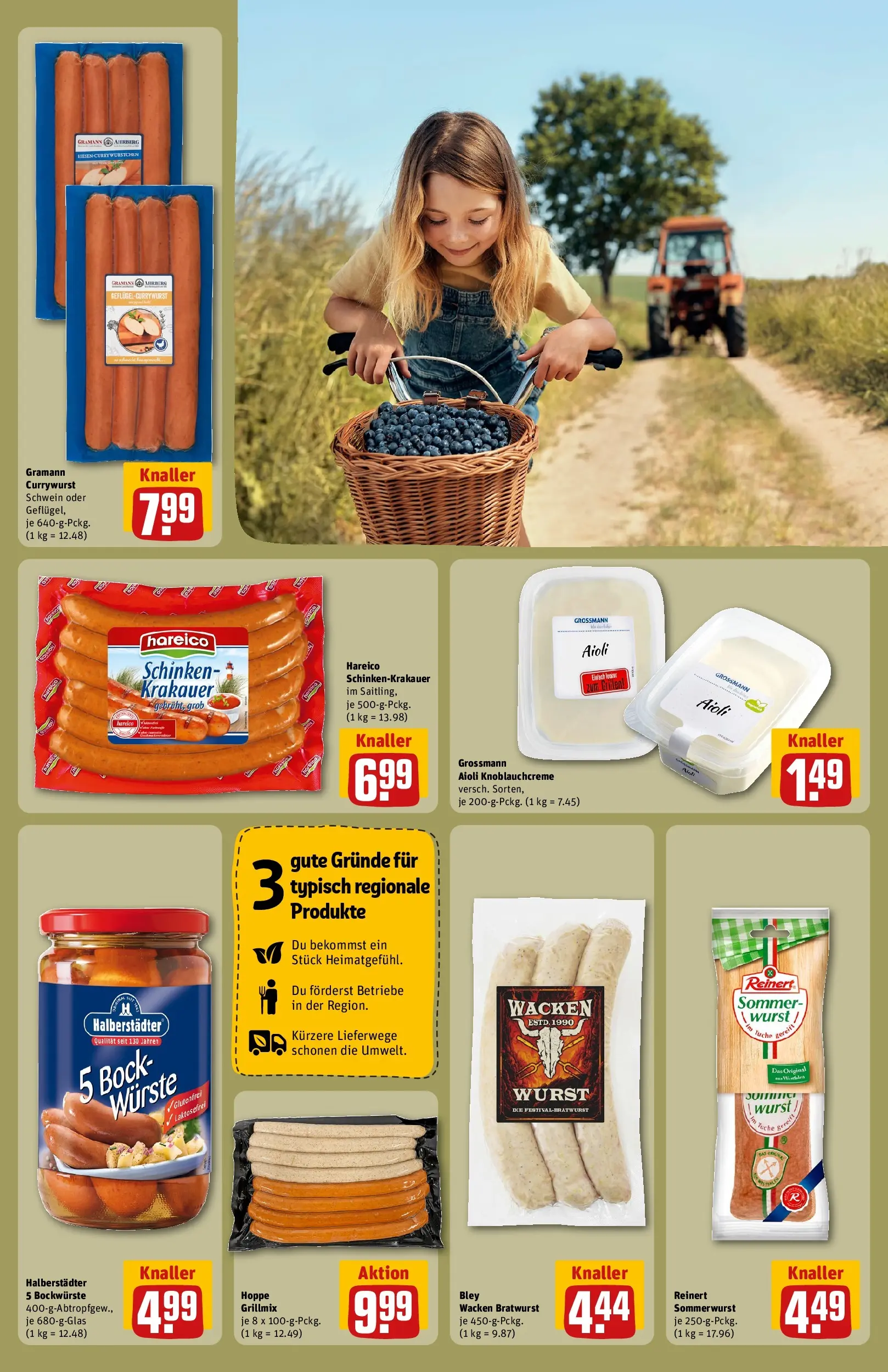 REWE Prospekt ab 27.07.2026 zum Blättern » Angebote | Seite: 25 | Produkte: Bratwurst, Wurst, Schinken