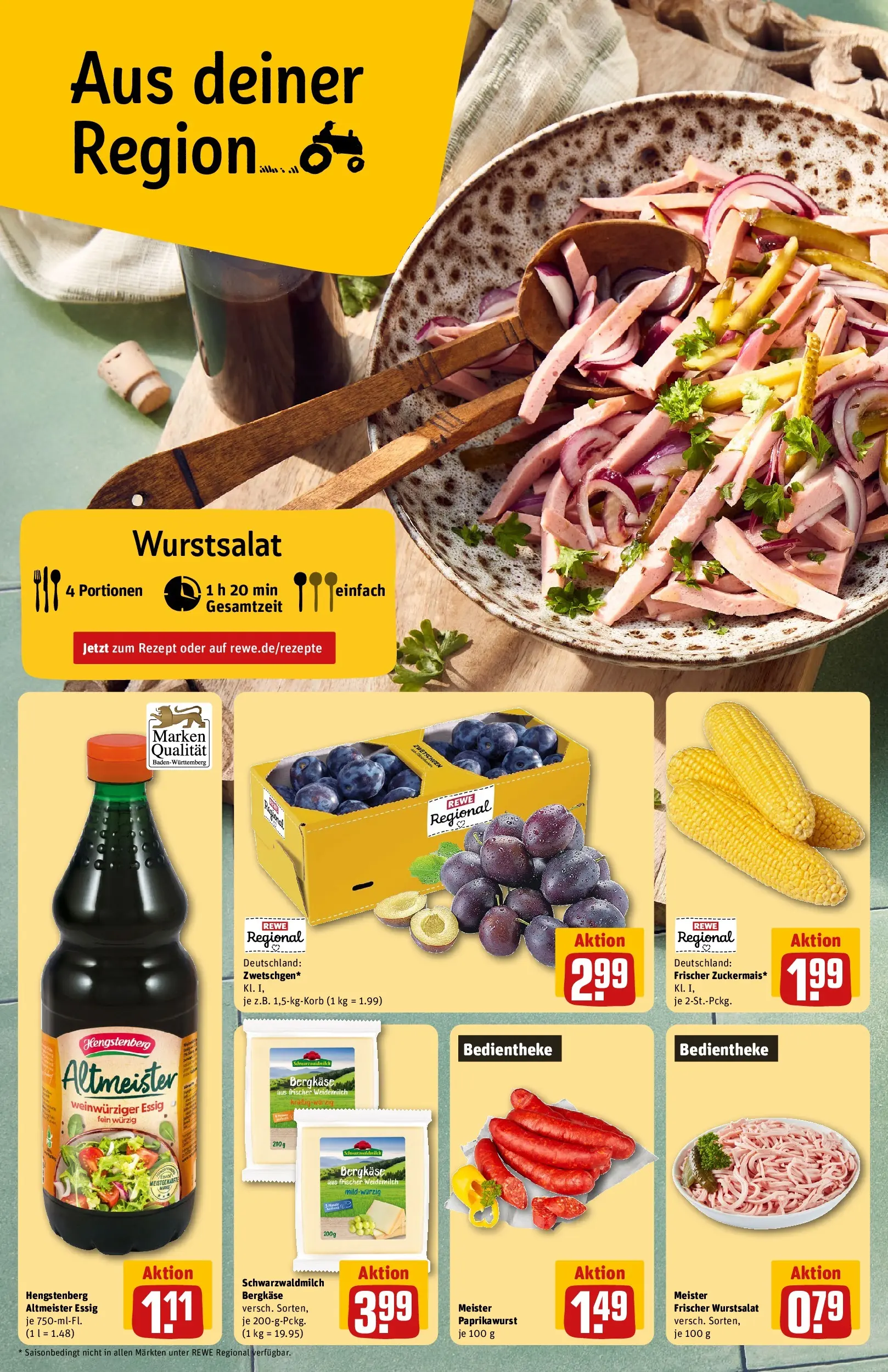 REWE Prospekt ab 27.07.2026 zum Blättern » Angebote | Seite: 8 | Produkte: Essig
