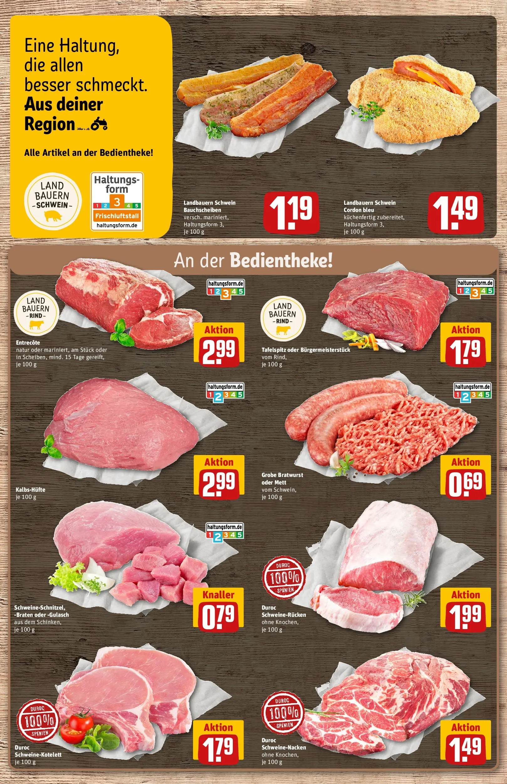 REWE Prospekt ab 27.07.2026 zum Blättern » Angebote | Seite: 14 | Produkte: Tafelspitz, Bratwurst, Entrecote, Gulasch