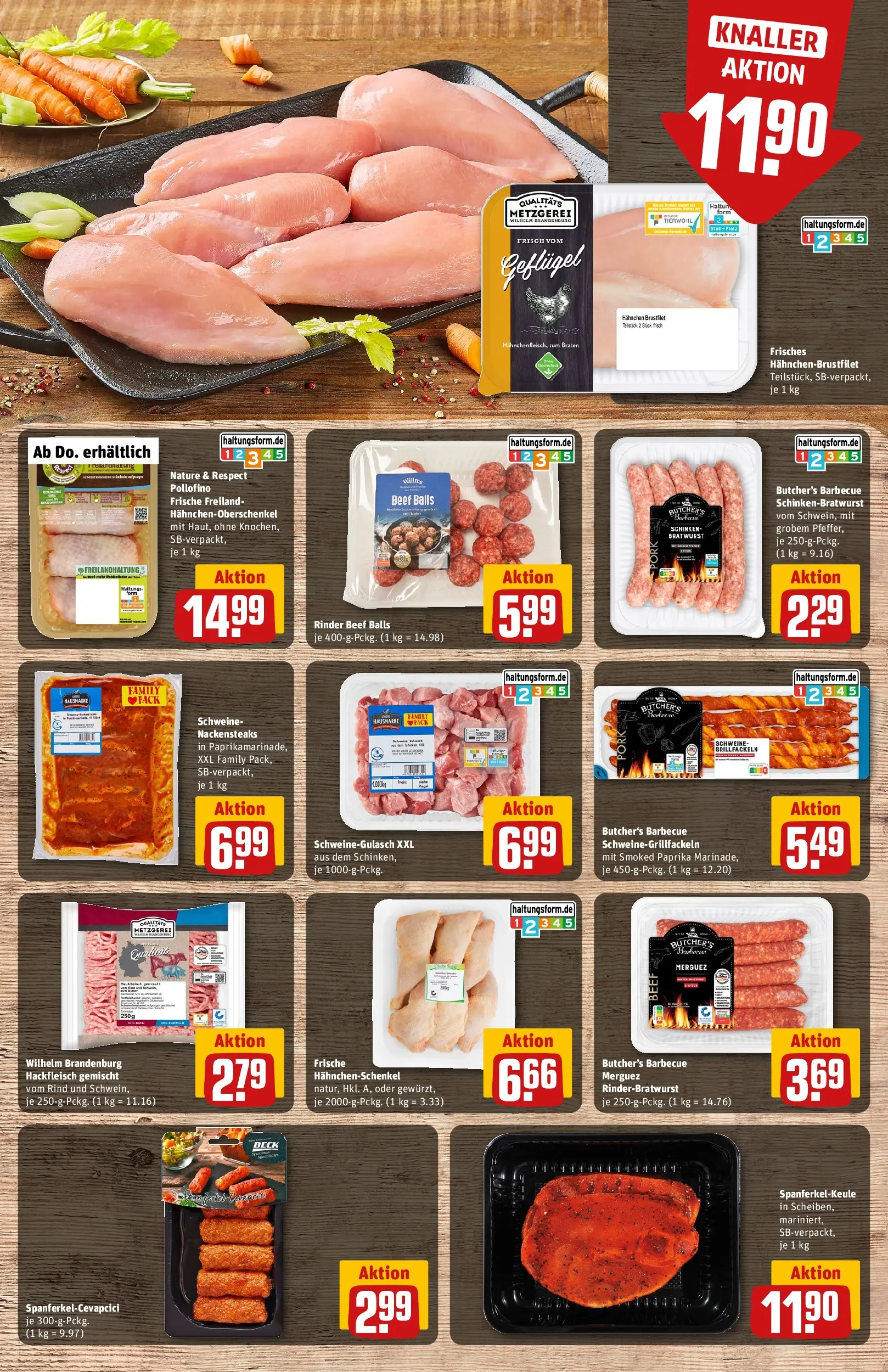 REWE Prospekt ab 27.07.2026 zum Blättern » Angebote | Seite: 15 | Produkte: Hahnchen, Hahnchenschenkel, Paprika, Schinken
