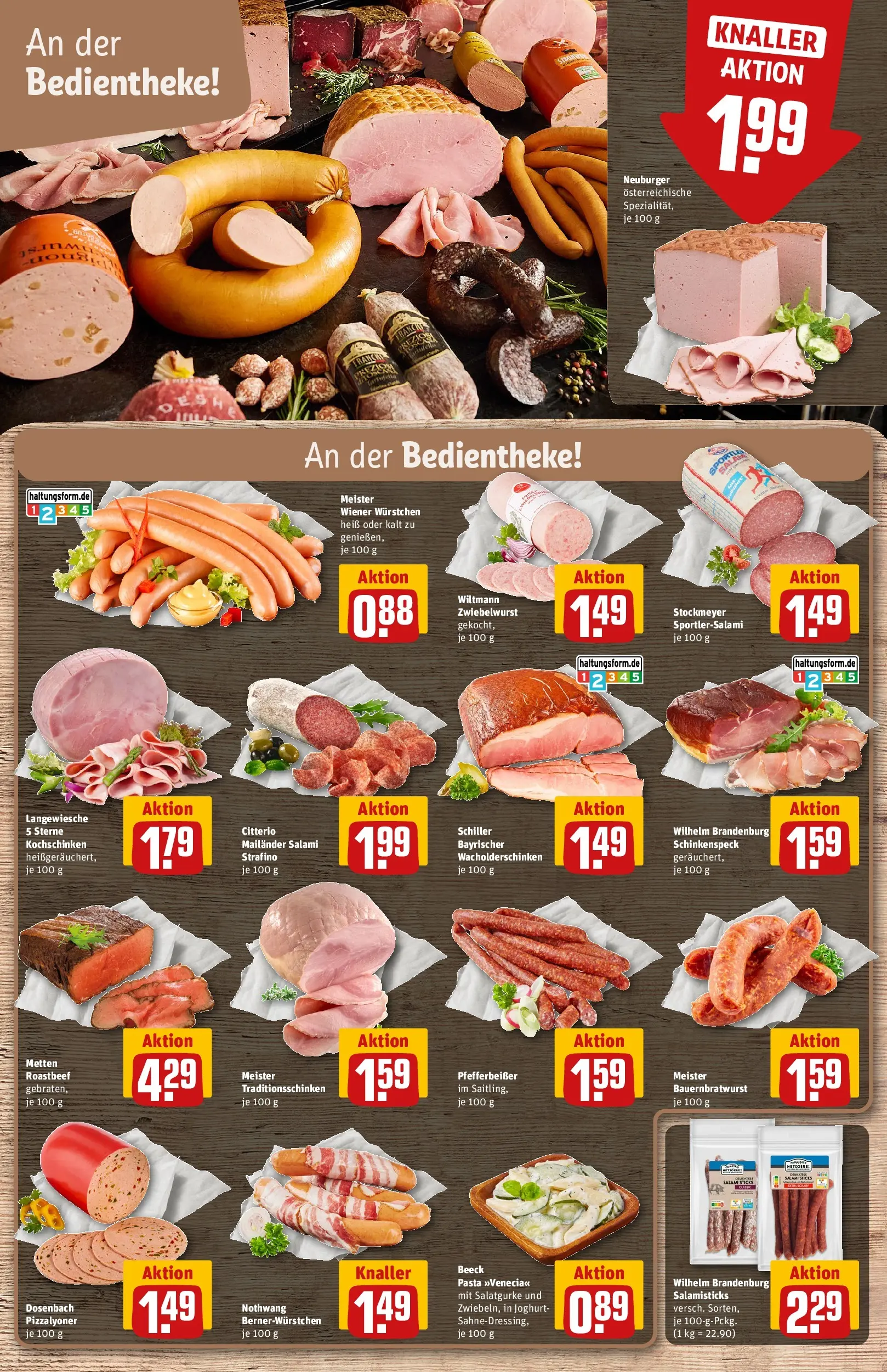 REWE Prospekt ab 27.07.2026 zum Blättern » Angebote | Seite: 16 | Produkte: Wiener wurstchen, Joghurt, Pasta, Salami