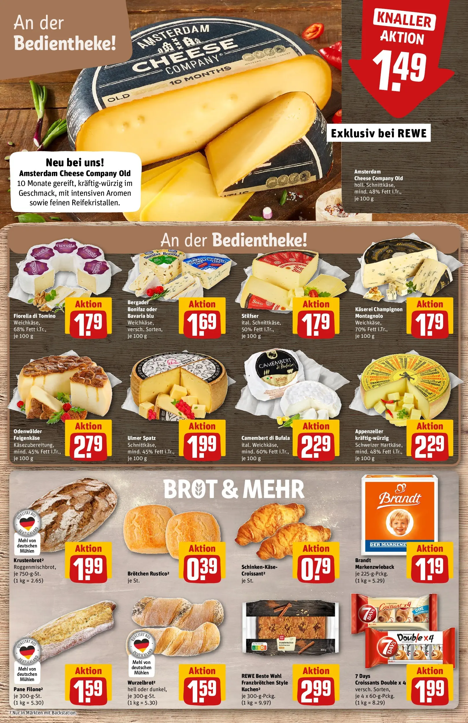 REWE Prospekt ab 27.07.2026 zum Blättern » Angebote | Seite: 17 | Produkte: Mehl, Pane, Croissant, Brot