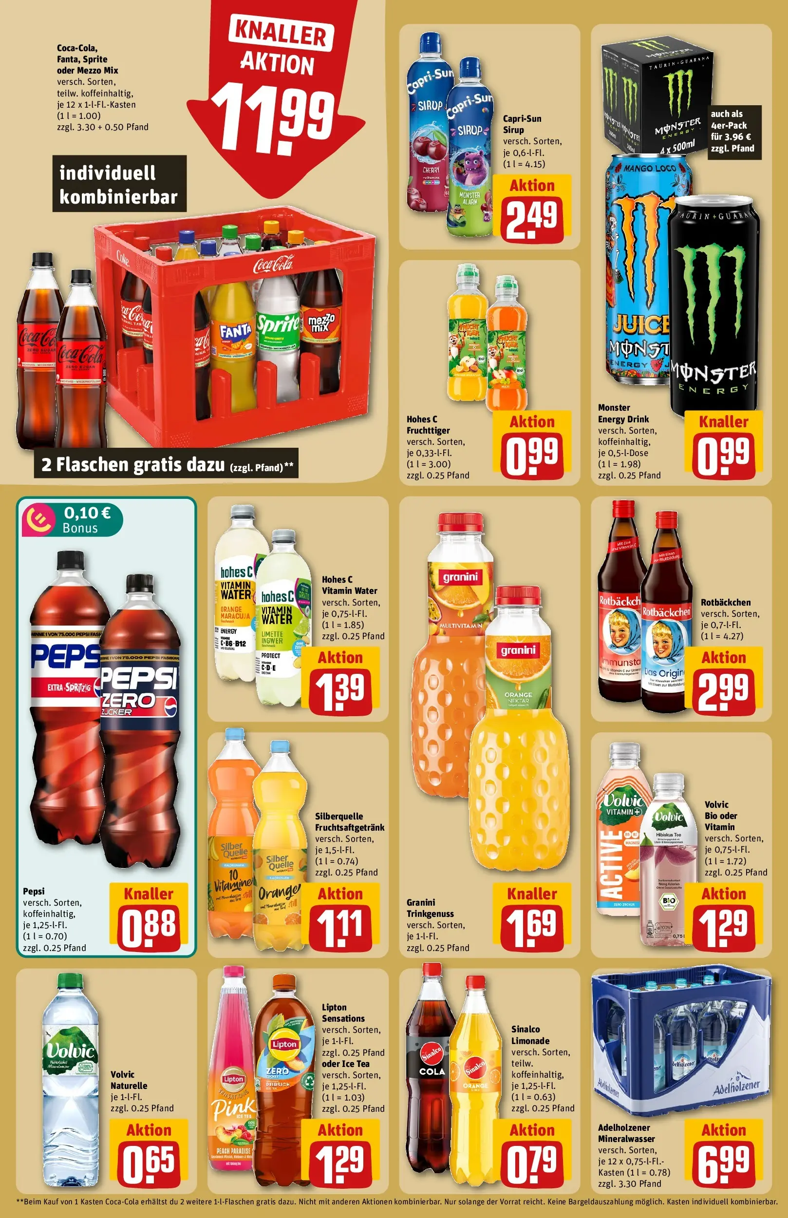 REWE Prospekt ab 27.07.2026 zum Blättern » Angebote | Seite: 22 | Produkte: Mezzo mix, Adelholzener, Mineralwasser, Granini