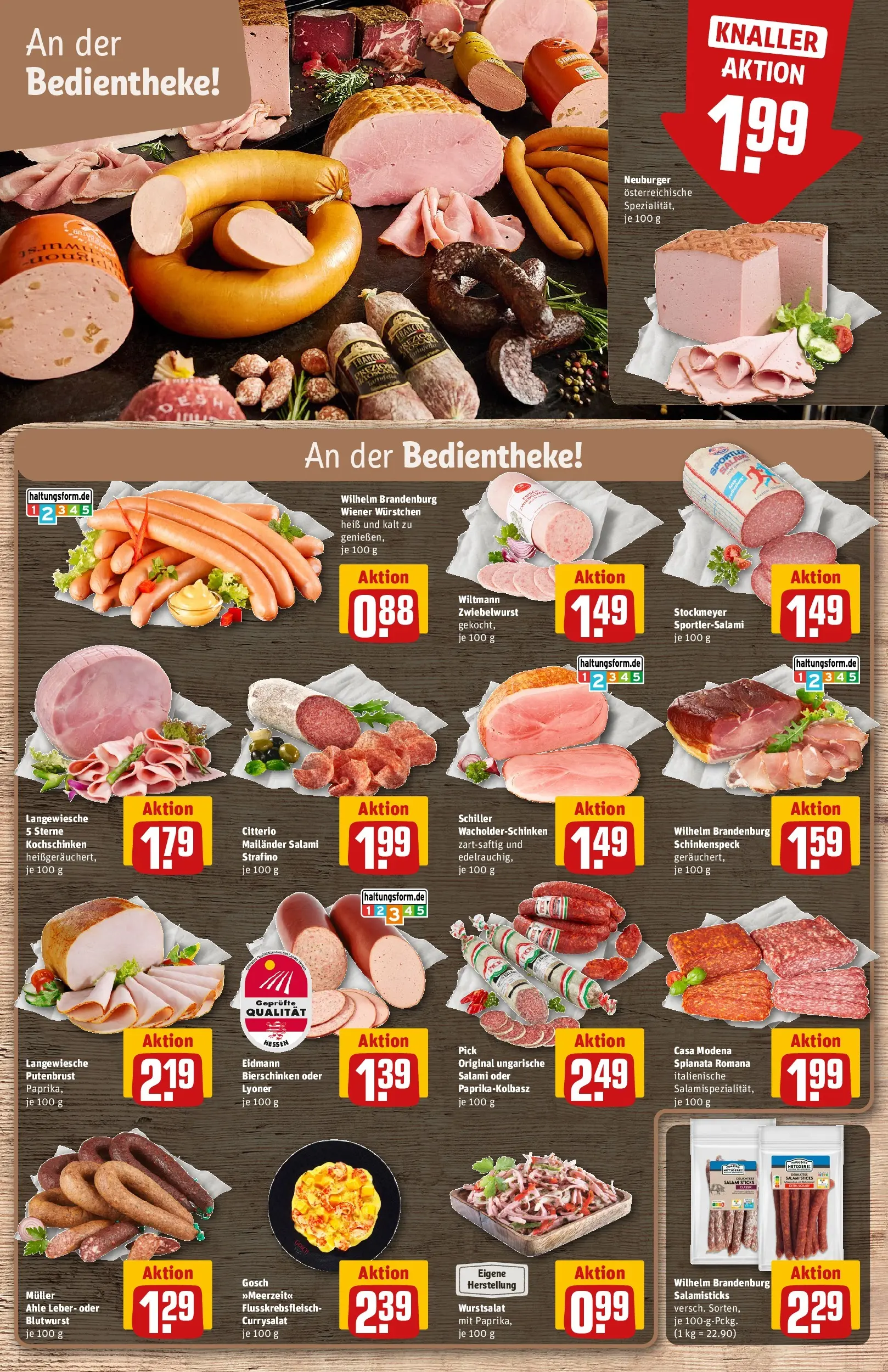 REWE Prospekt ab 27.07.2026 zum Blättern » Angebote | Seite: 10 | Produkte: Wiener wurstchen, Salami