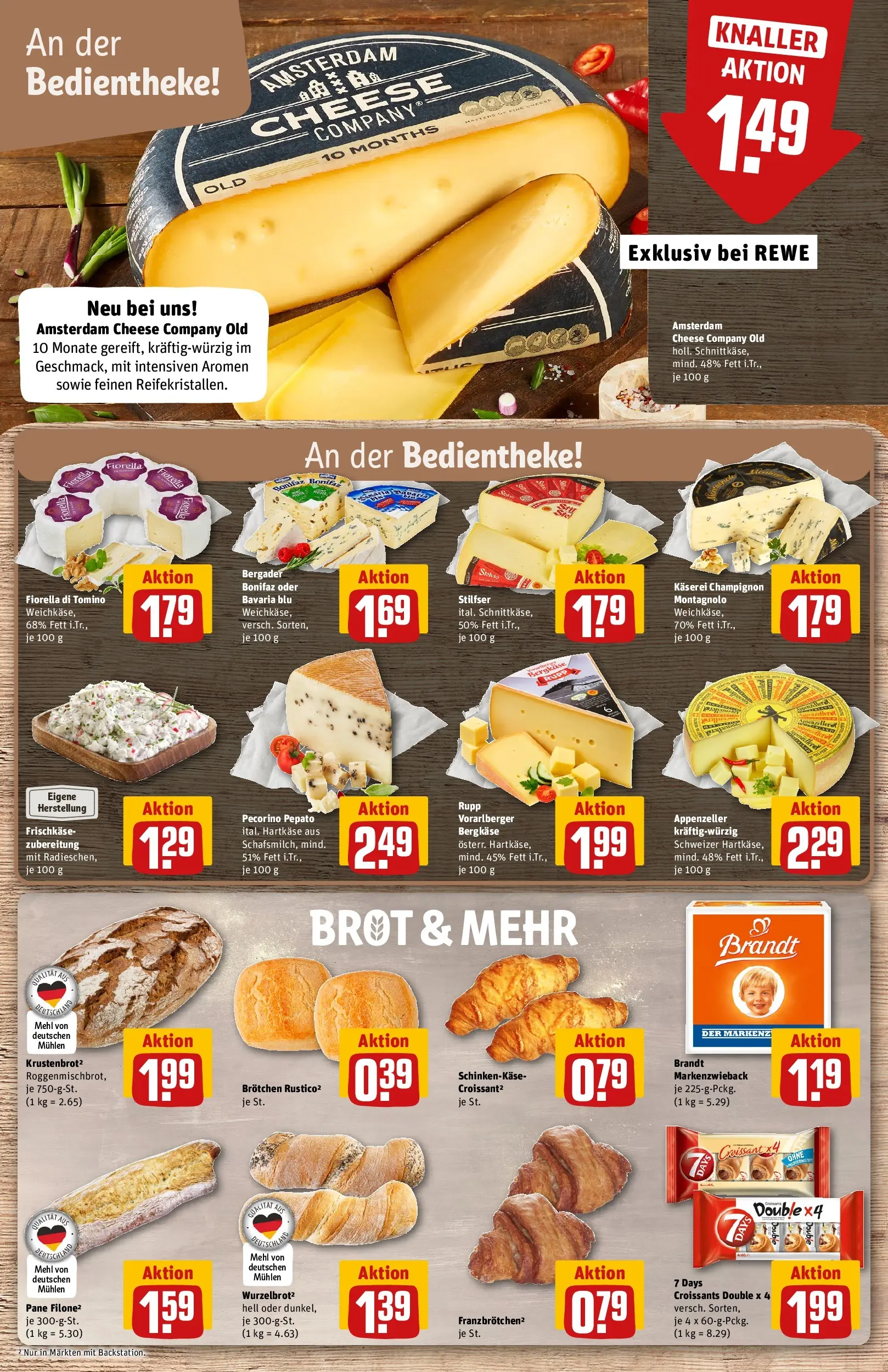REWE Prospekt ab 27.07.2026 zum Blättern » Angebote | Seite: 11 | Produkte: Mehl, Croissant, Brot, Frischkase