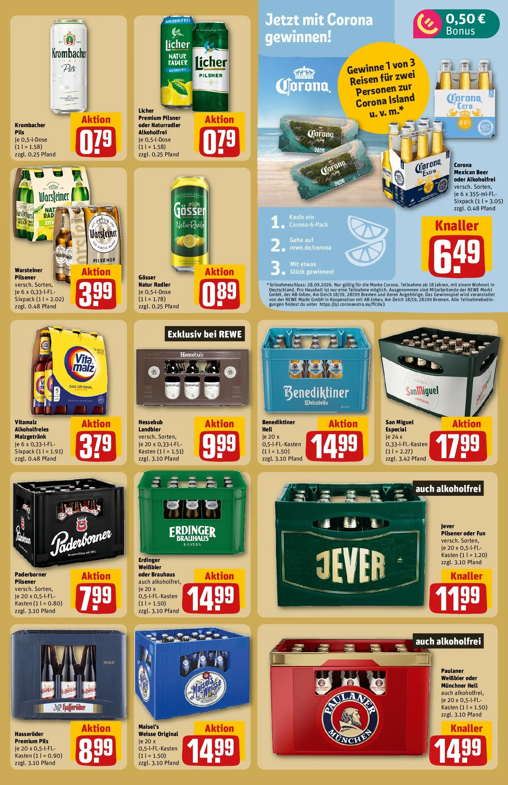 REWE Prospekt ab 27.07.2026 zum Blättern » Angebote | Seite: 21 | Produkte: Pils, Radler, Jever, Paulaner