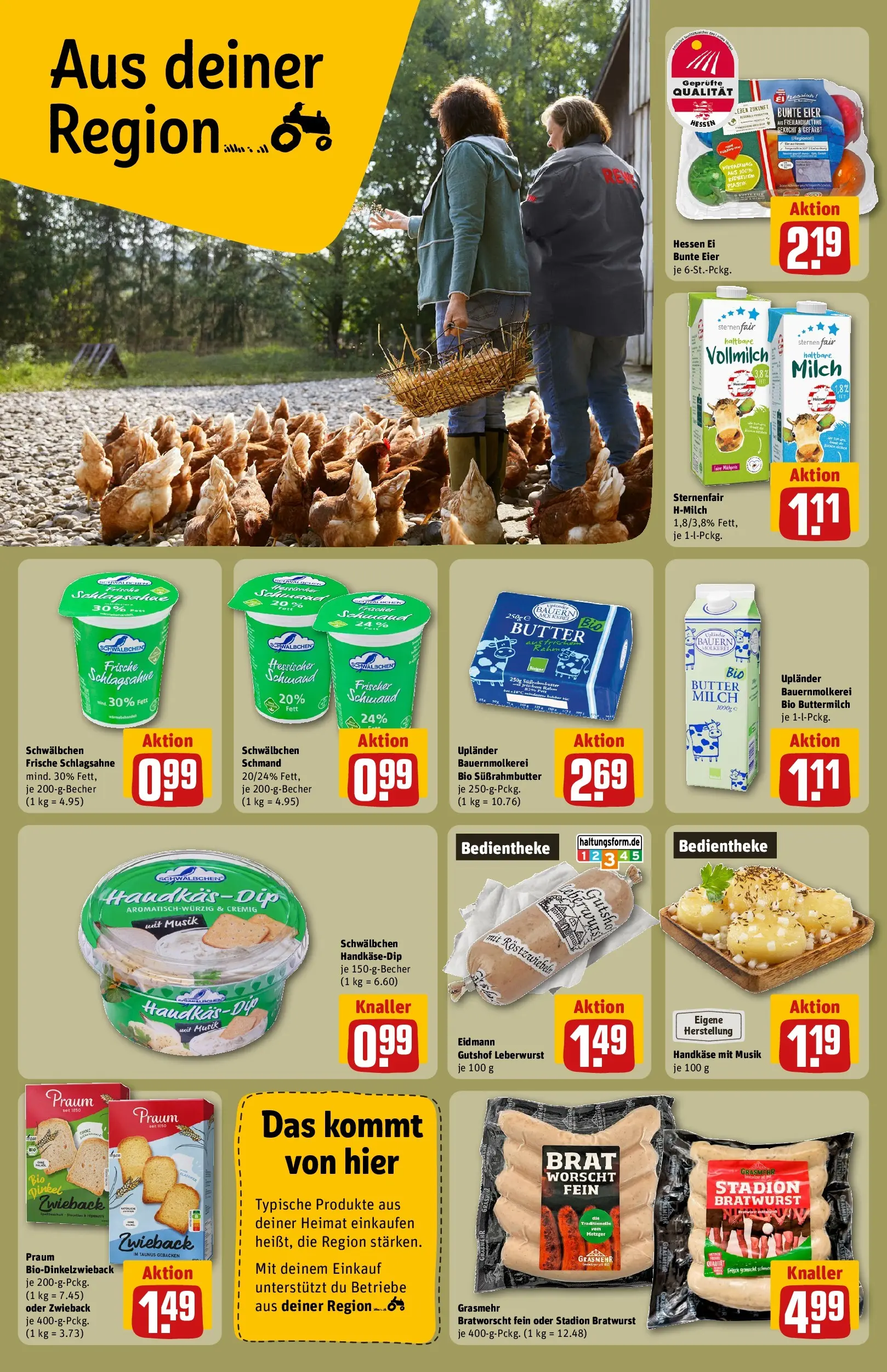REWE Prospekt ab 27.07.2026 zum Blättern » Angebote | Seite: 28 | Produkte: Milch, Eier, Haltbare milch, Bratwurst