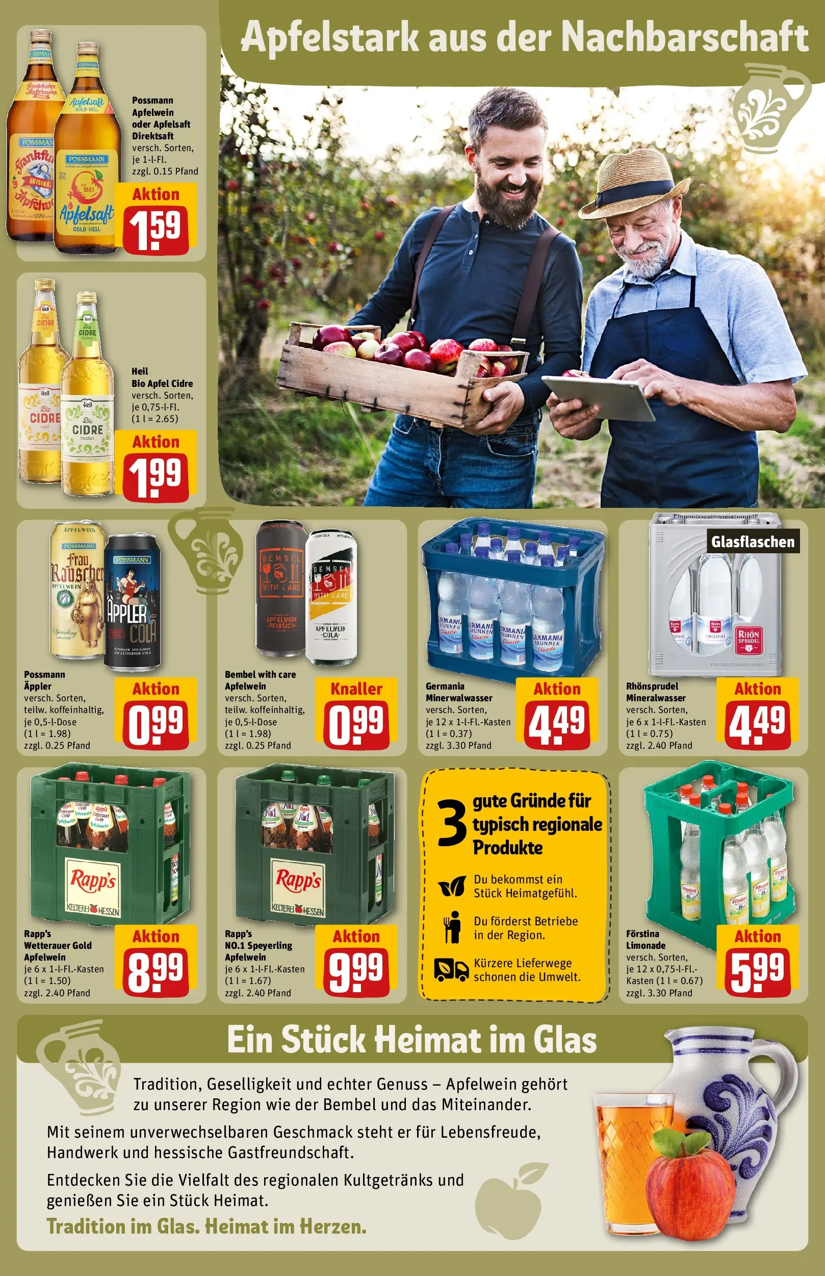 REWE Prospekt ab 27.07.2026 zum Blättern » Angebote | Seite: 29 | Produkte: Cola, Mineralwasser, Rhonsprudel, Gin